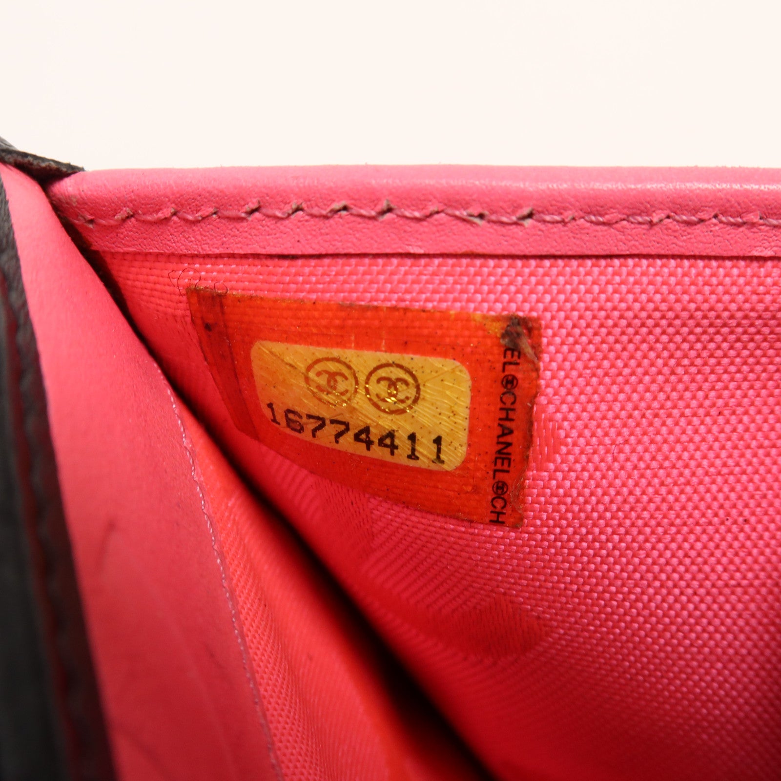 CHANEL 牛皮皮革Cambon Wallet銀扣錢包