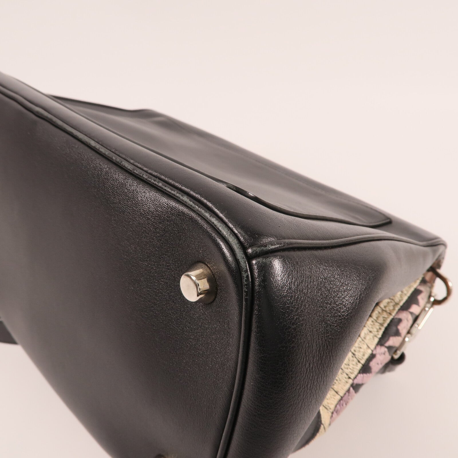 Dior 【激減優惠】牛皮皮革Hand Bag銀扣手挽肩背兩用袋