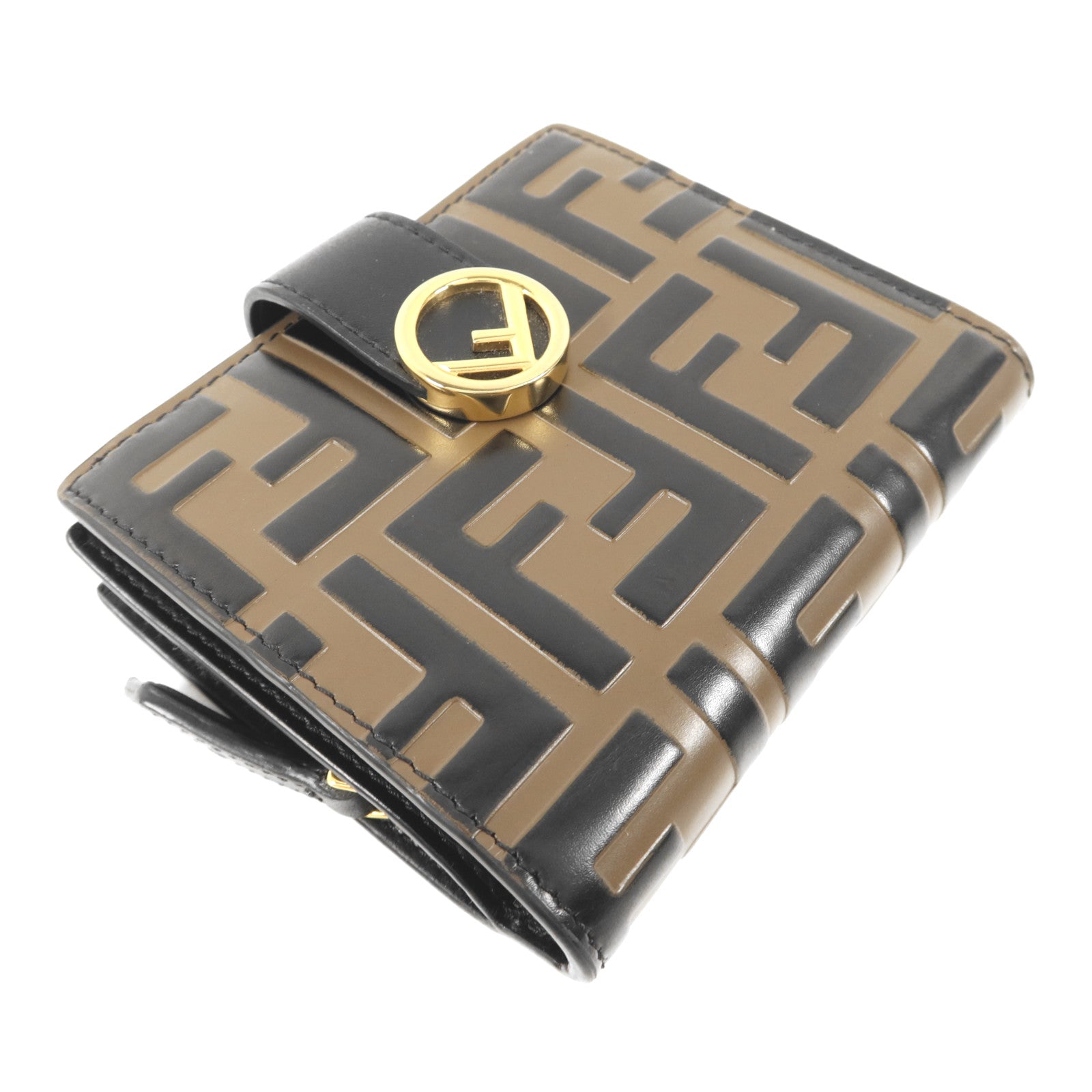 FENDI 牛皮皮革Wallet金扣錢包
