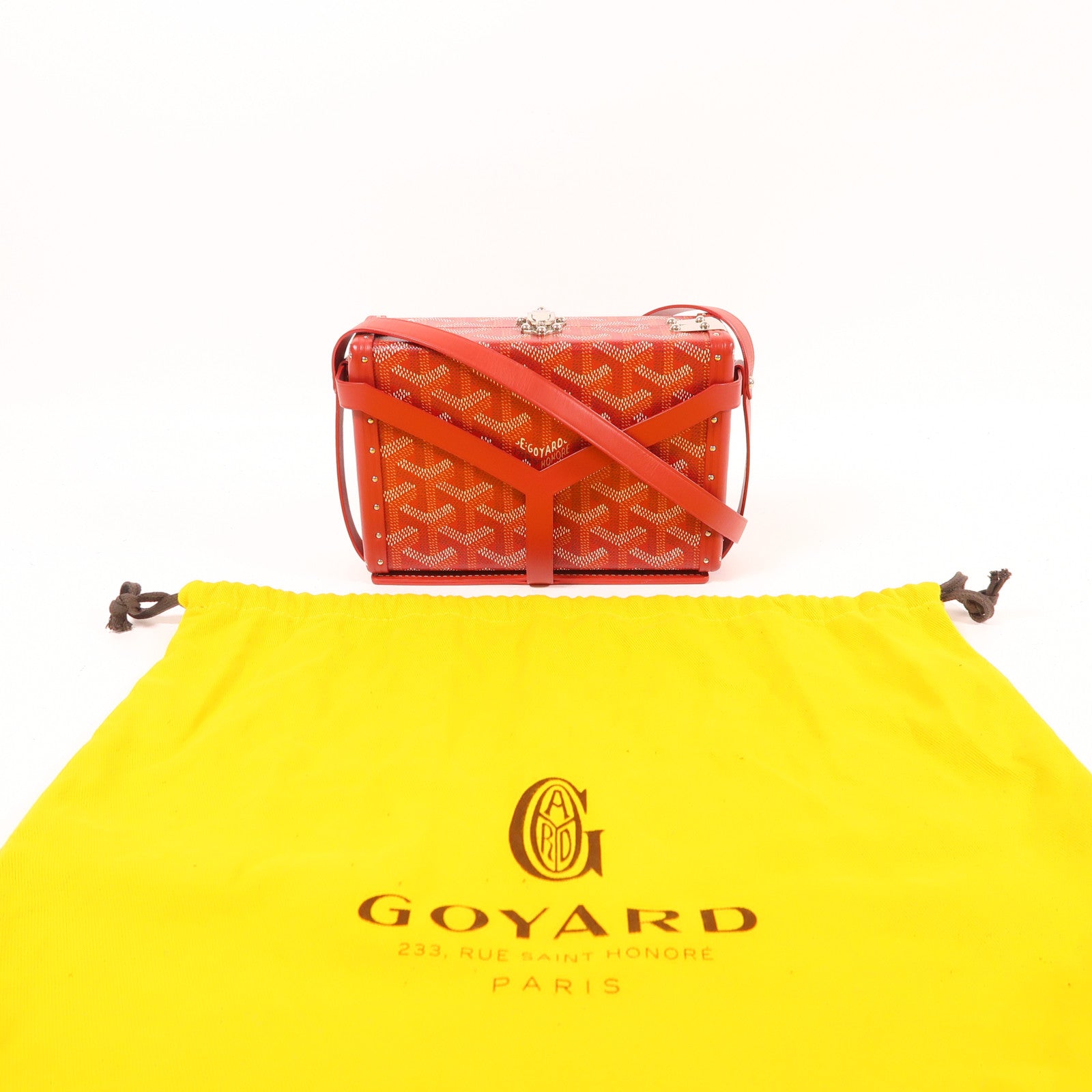 GOYARD 【激減優惠】塗層帆布Minaudiere Trunk銀扣肩背袋