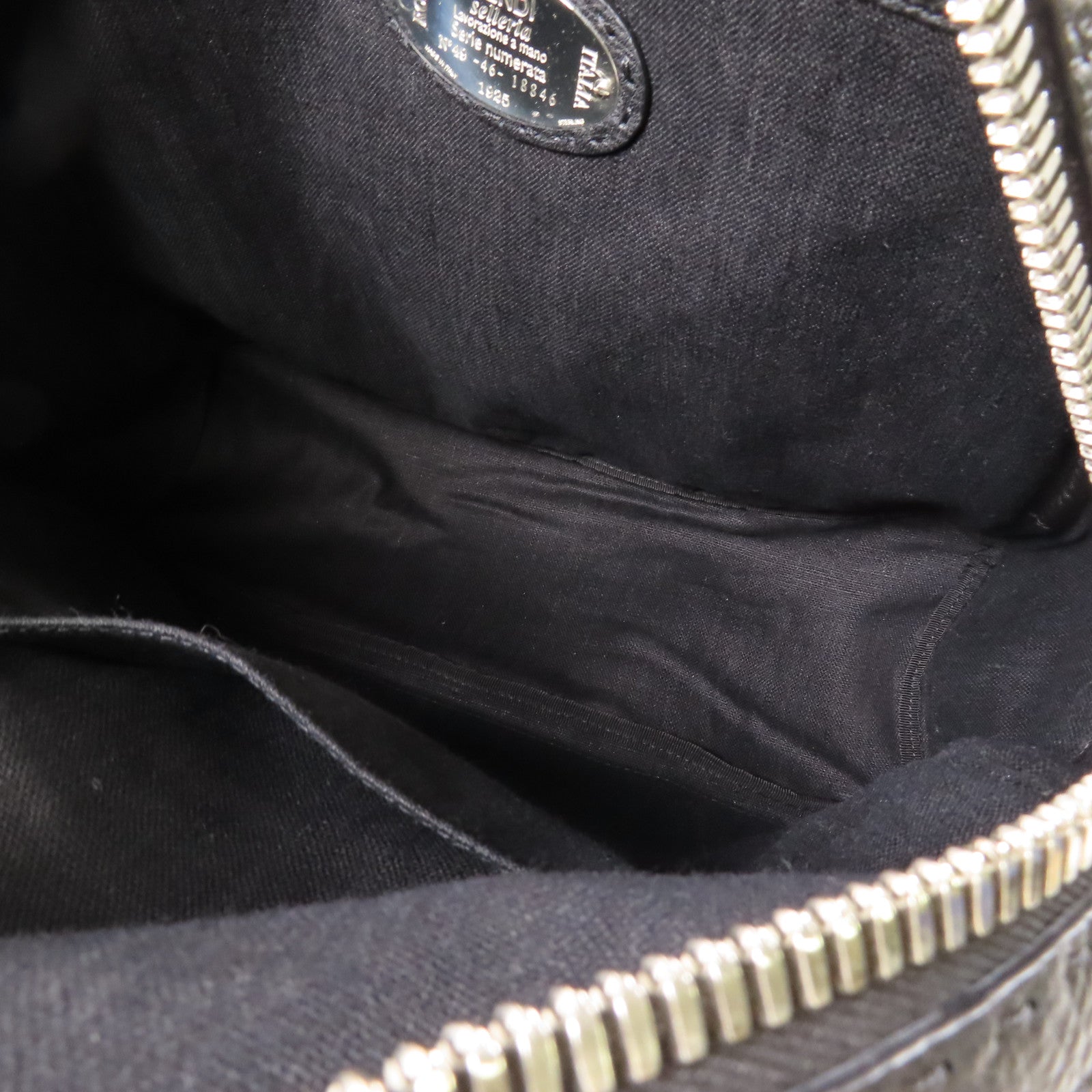 FENDI【激減優惠】 牛皮皮革Faces Selleria Backpack銀扣背包