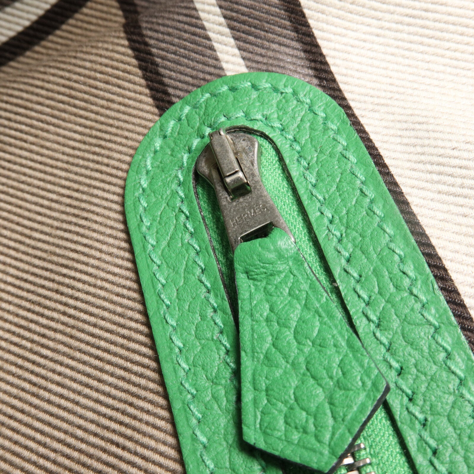 HERMES Country皮革Garden Party PM手挽袋Bamboo