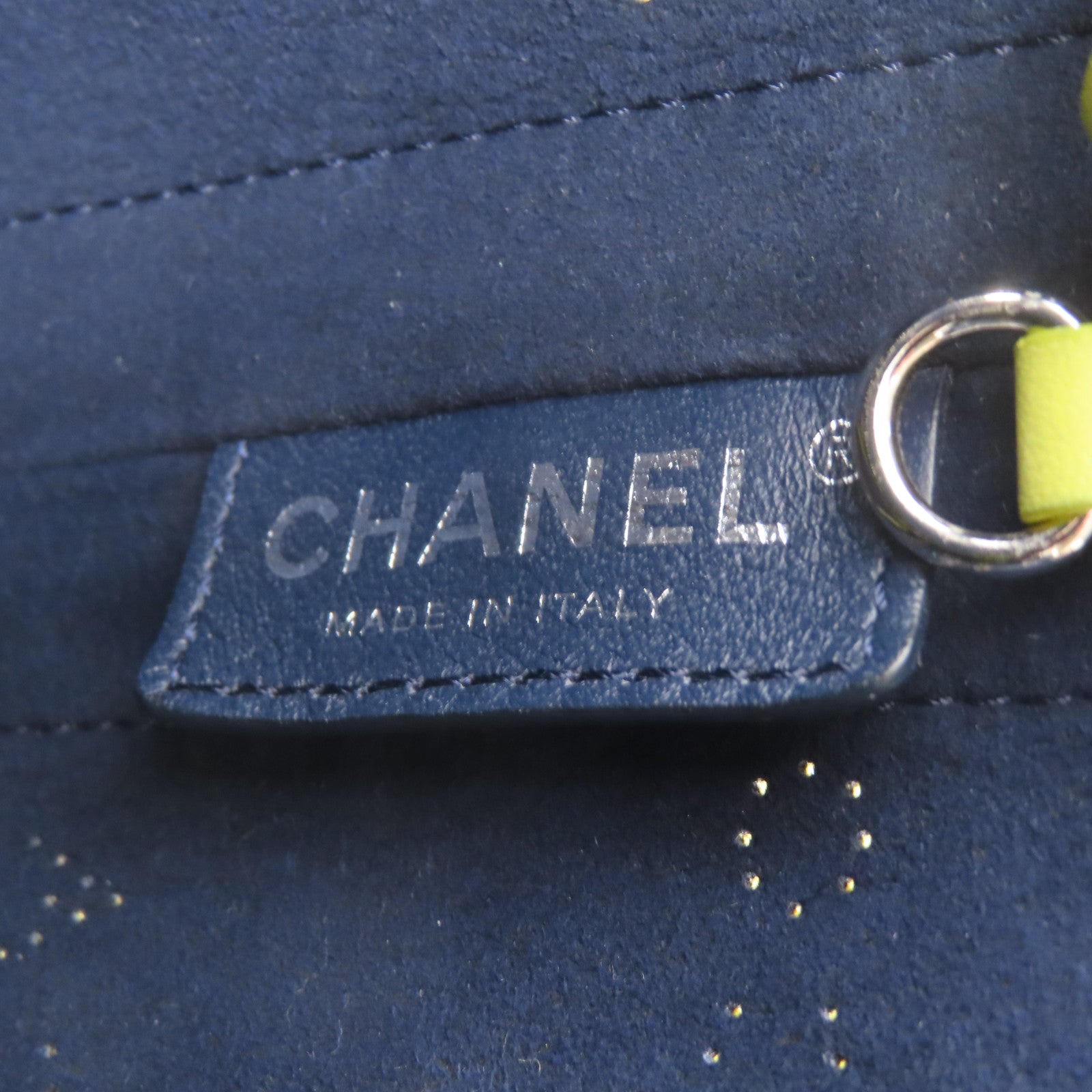 CHANEL CC SHW 2 Way Shoulder Tote Bag Calfskin Leather Yellow