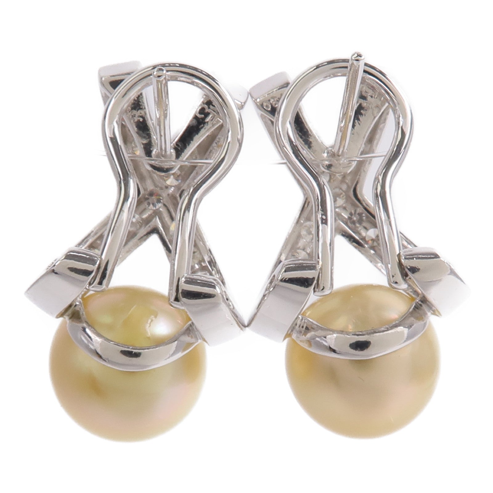 JEWELRY 18K白金Pearl Diamond Earrings珍珠/鑽石耳環