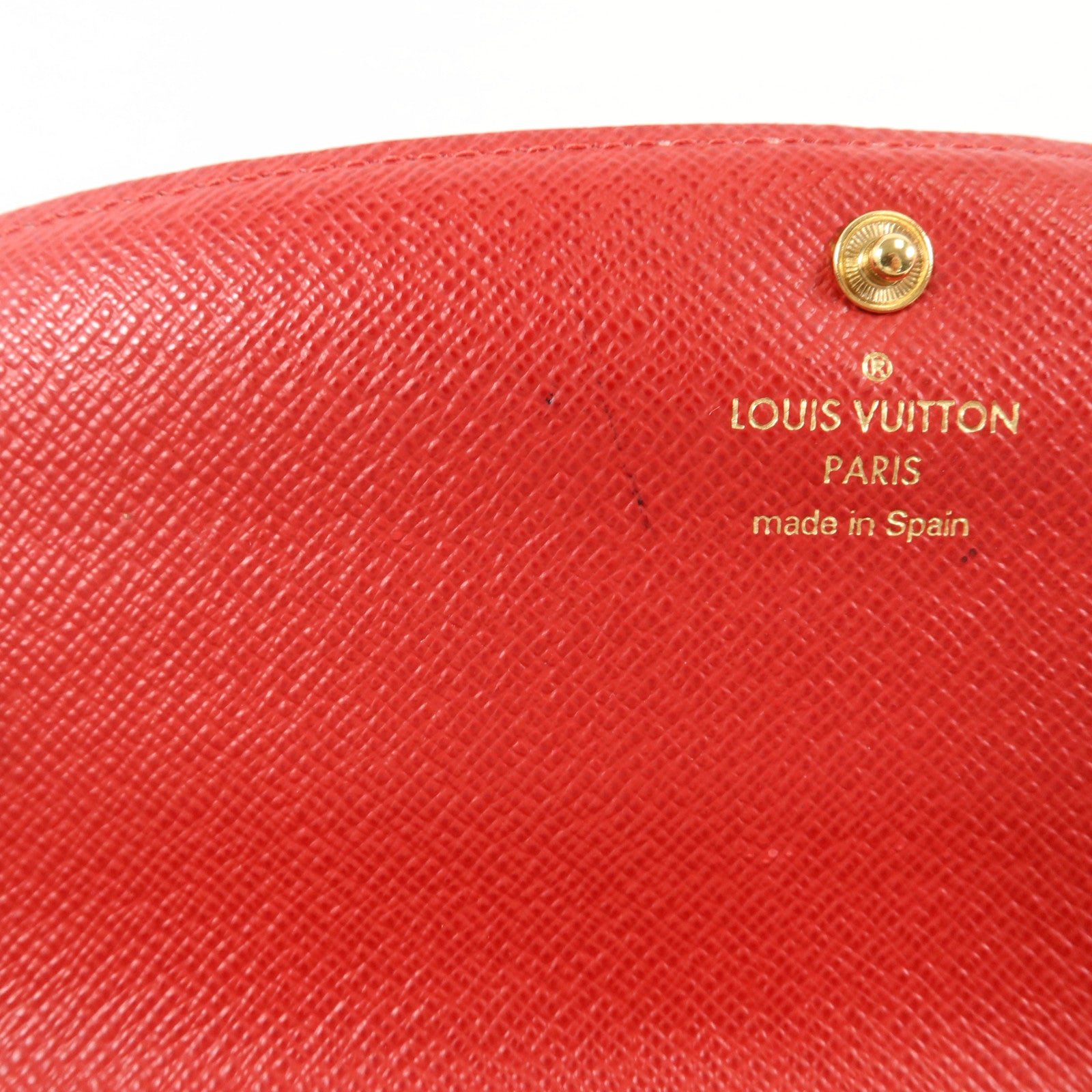 LOUIS VUITTON Damier Portefeuille Emilie Long Wallet金扣長錢包