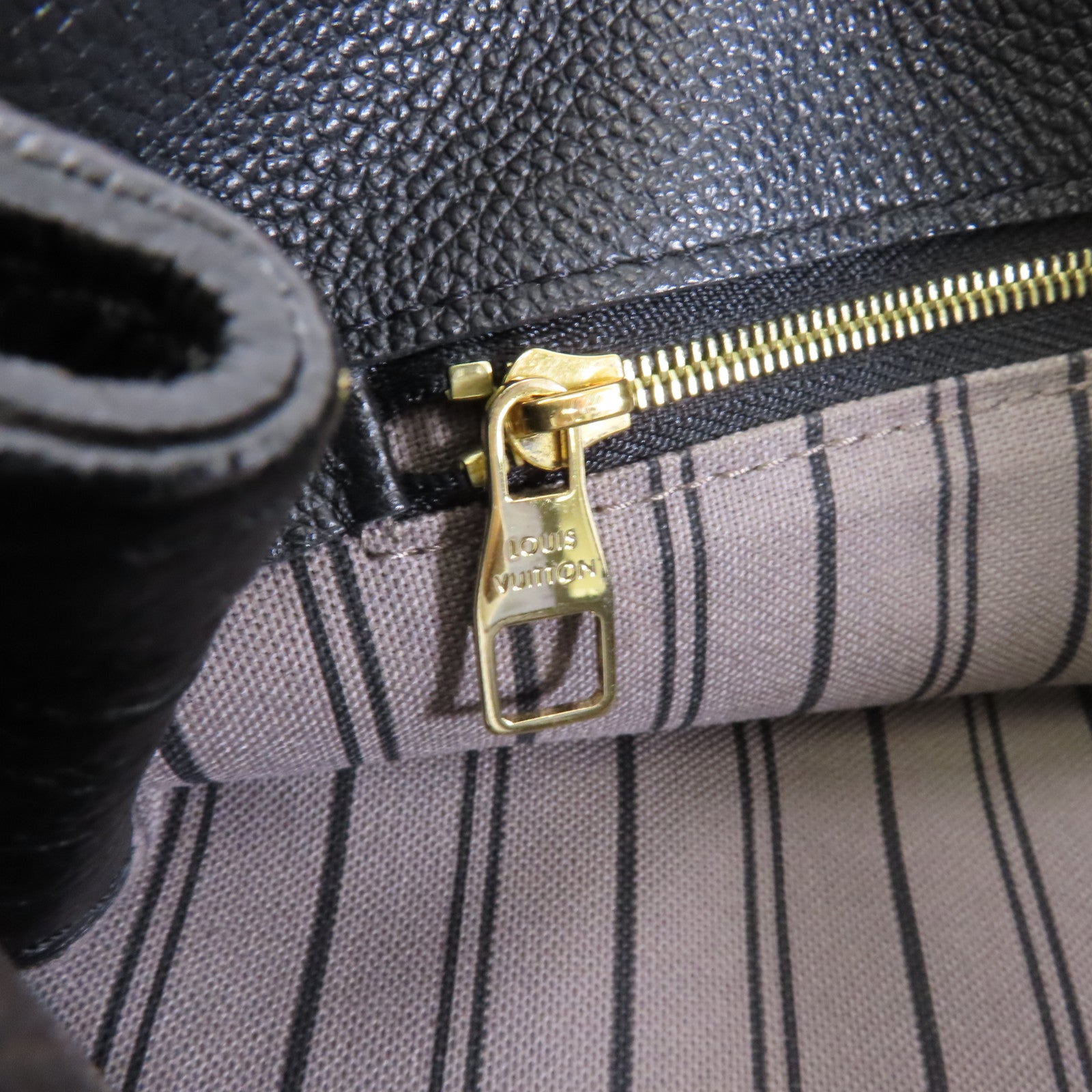 LOUIS VUITTON Monogram Empreinte Spontini金扣手挽肩背兩用袋黑色