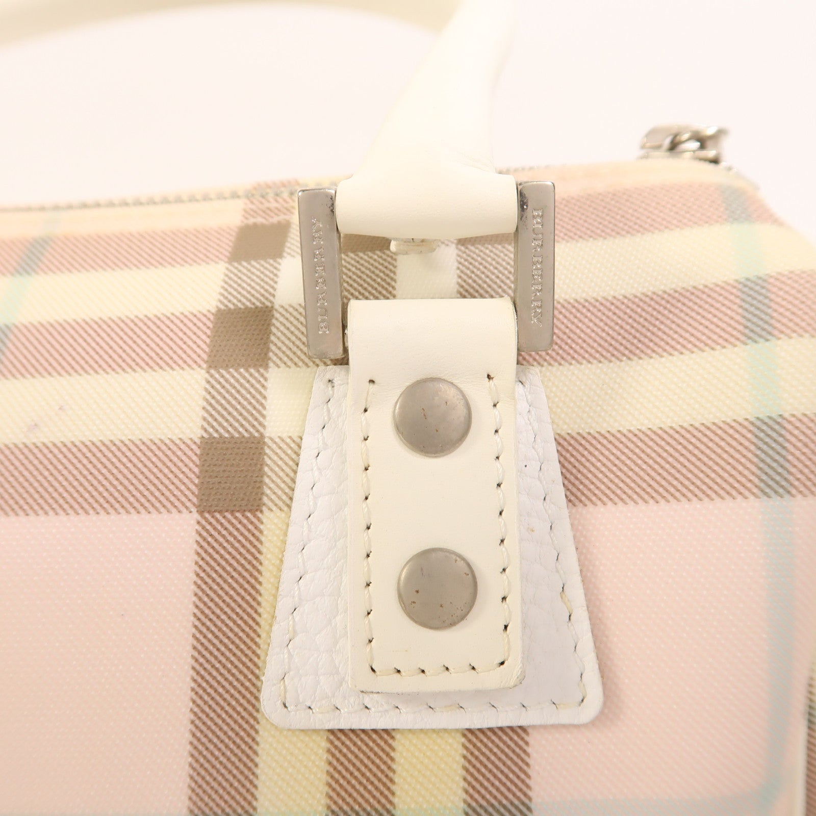 BURBERRY 塗層帆布Hand Bag銀扣手挽袋