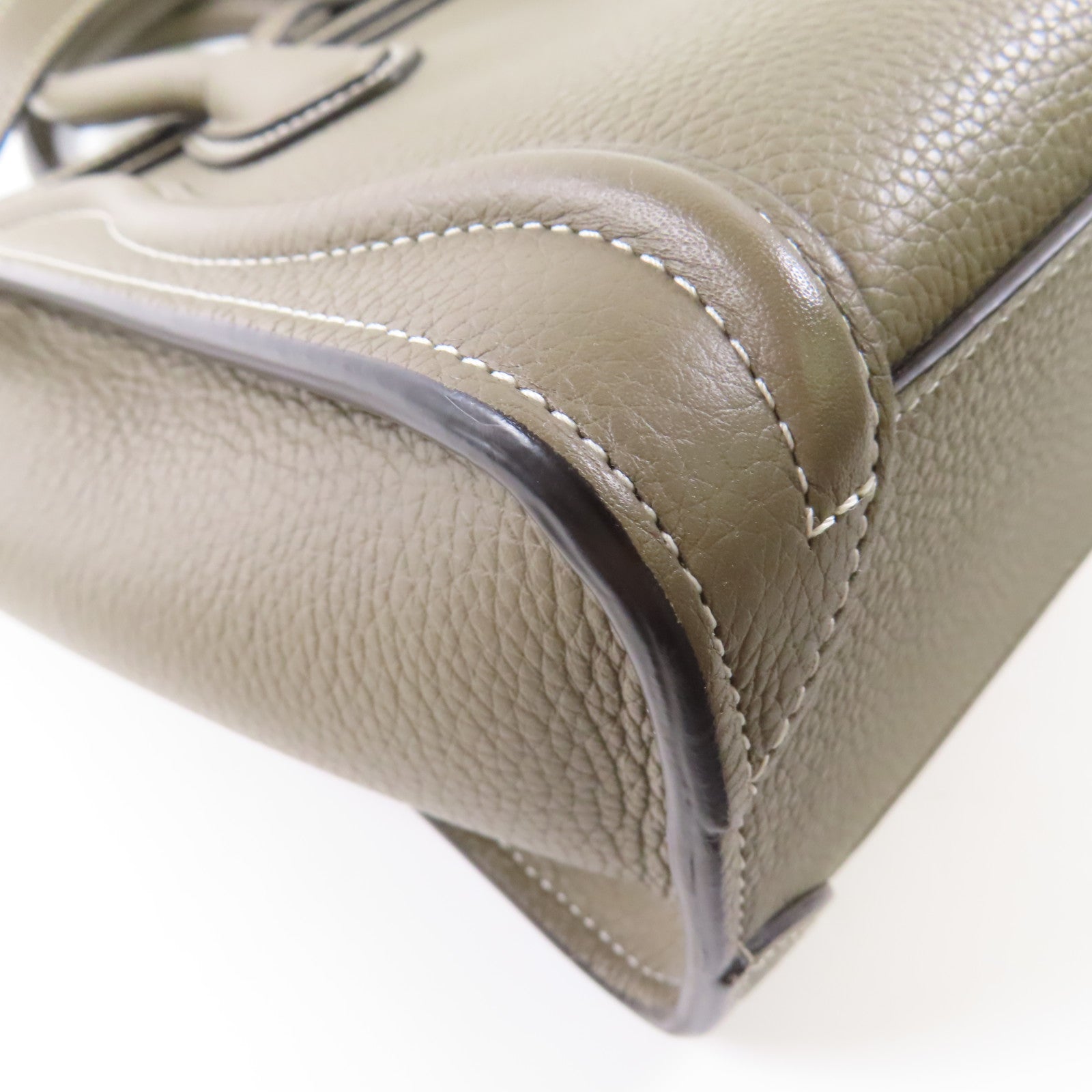 CELINE 牛皮皮革Luggage銀扣手挽肩背兩用袋