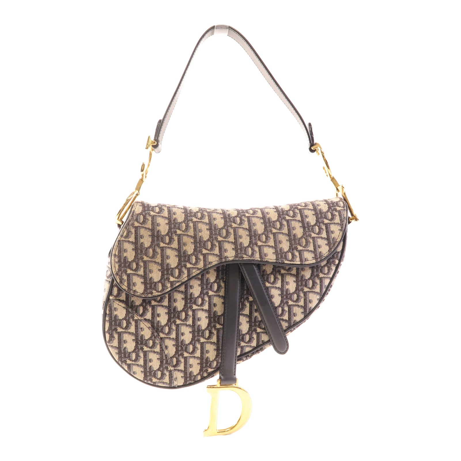 Dior 帆布Saddle金扣肩背袋
