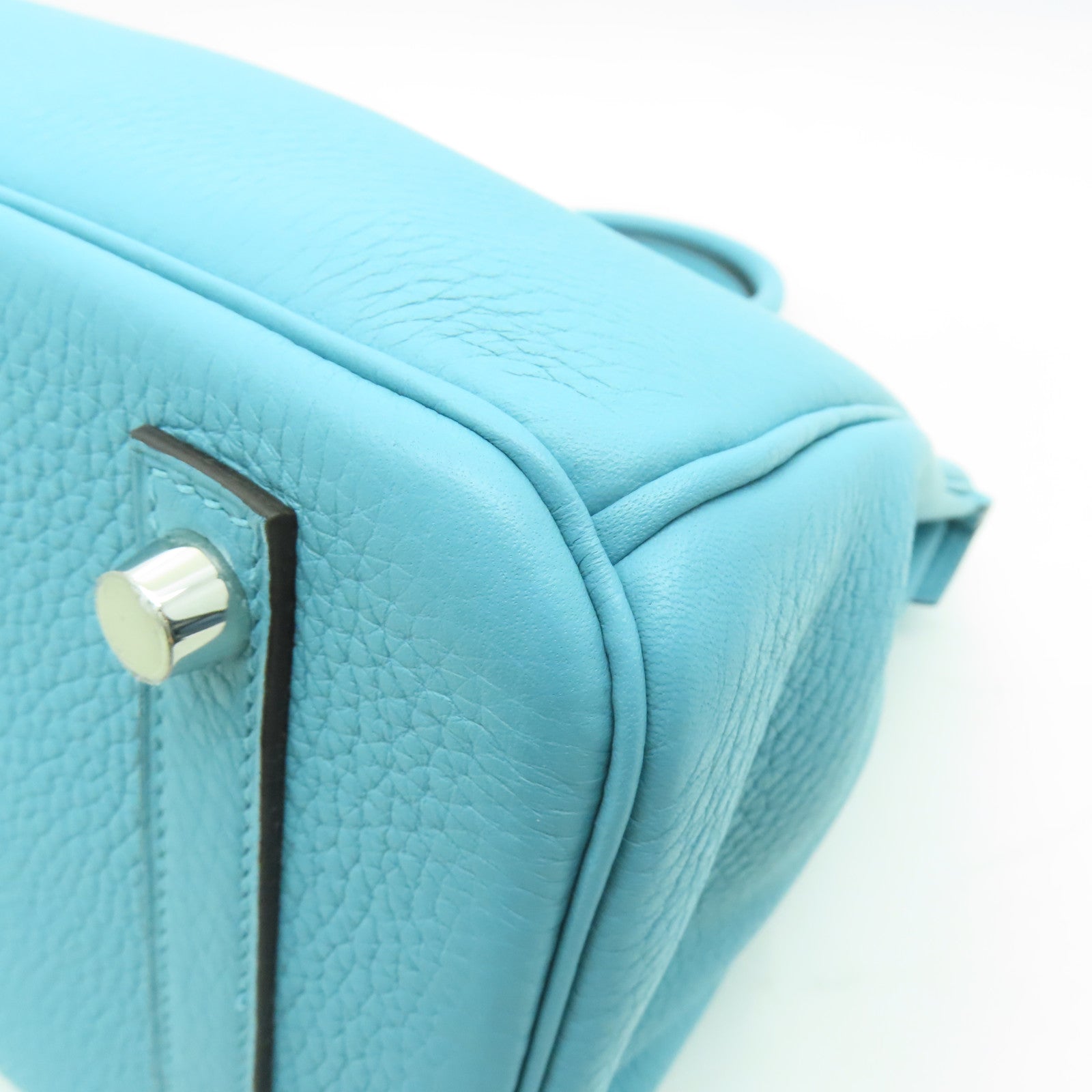 HERMES 【清倉大減價】Togo皮革Birkin 30銀扣手挽袋Bleu Saint Cyr淺藍色