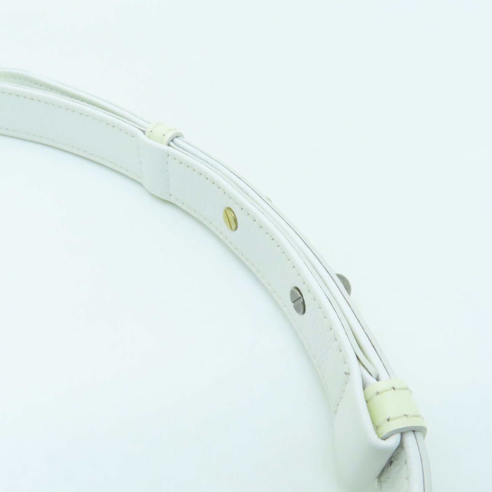 CHANEL 【激減優惠】塗層帆布/牛皮皮革Chain Shoulder Bag金扣/銀扣鏈帶肩背袋白色