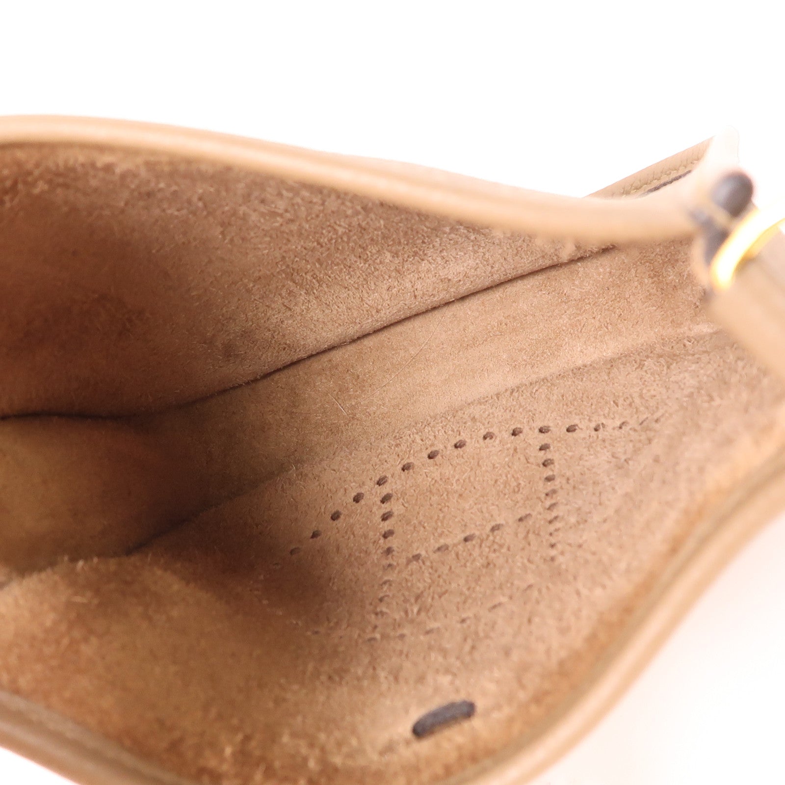 HERMES Maurice皮革Evelyne TPM金扣肩背袋Brown