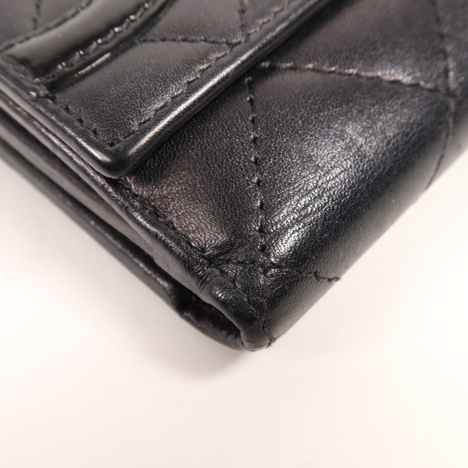 CHANEL 牛皮皮革Cambon Wallet銀扣錢包