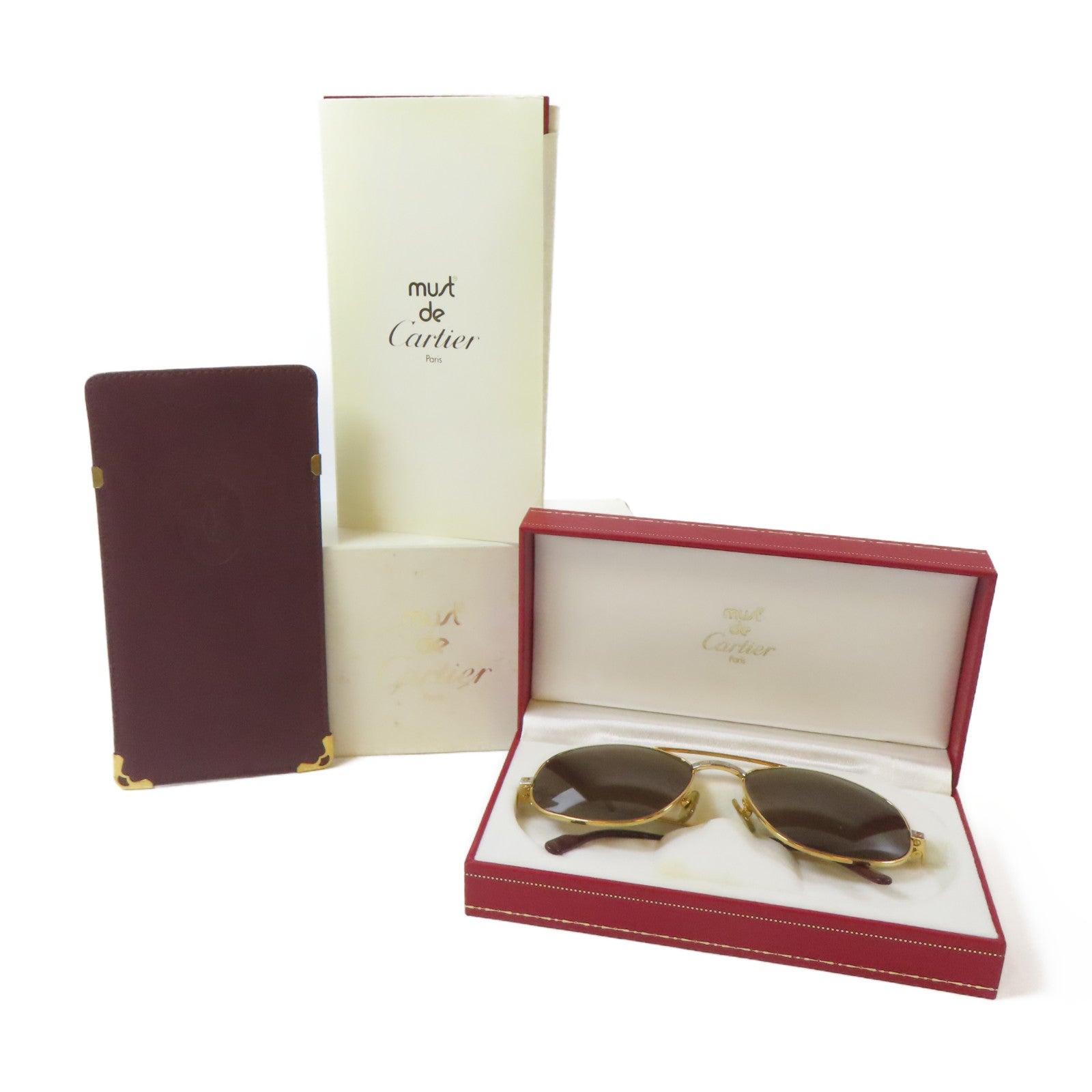 CARTIER 金屬Sunglasses太陽眼鏡金色