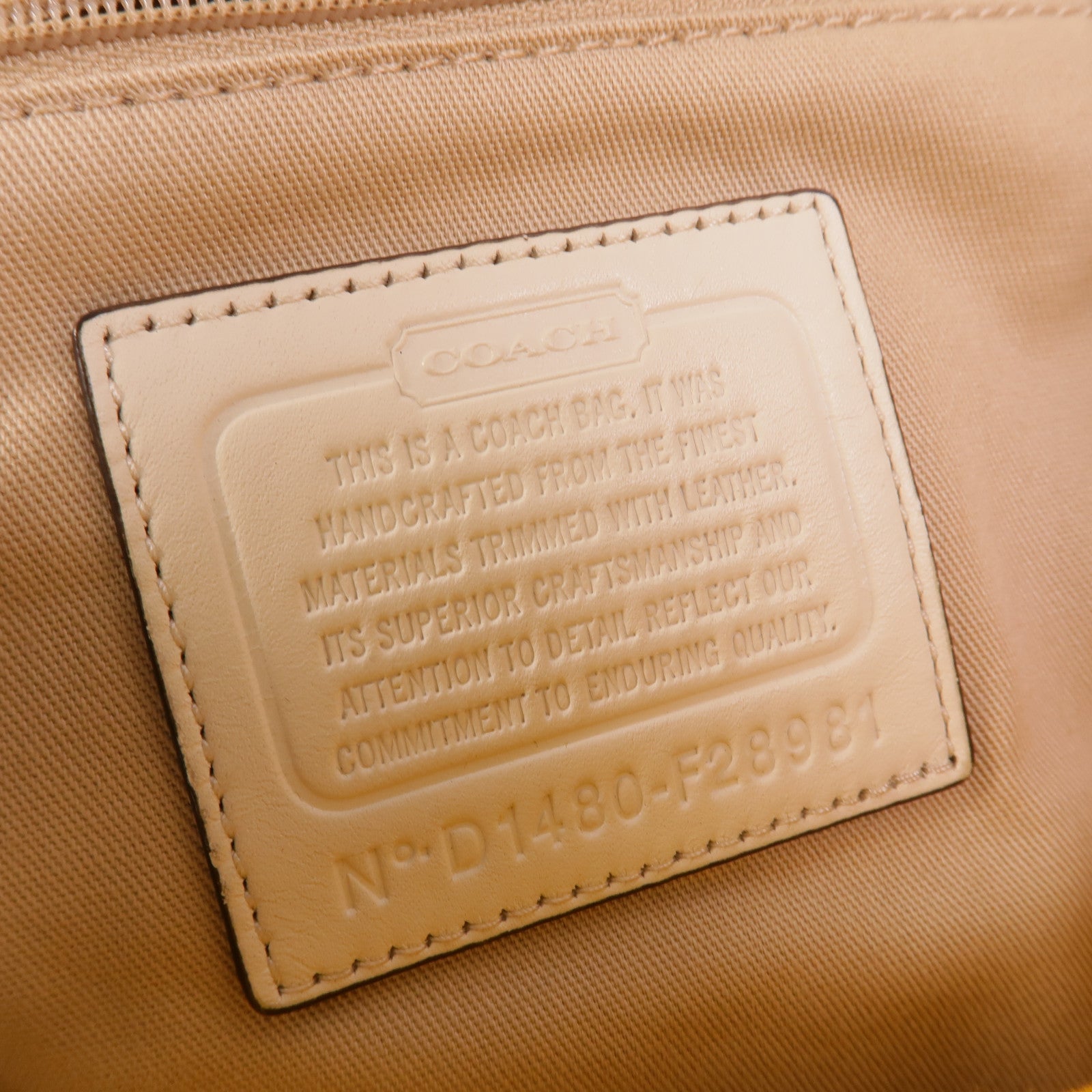 COACH 帆布Tote Bag手挽肩背兩用袋