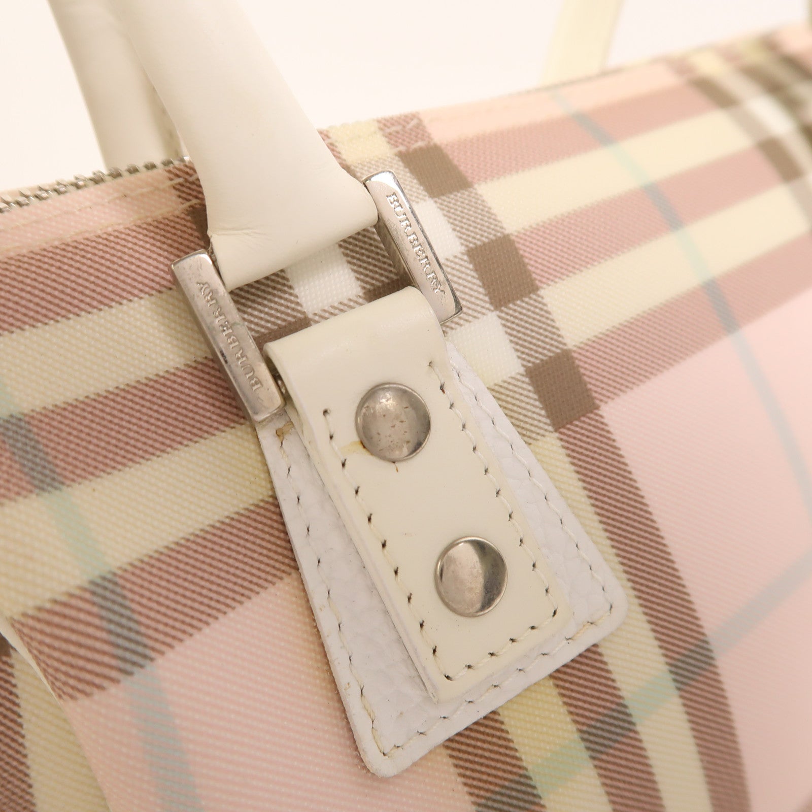 BURBERRY 塗層帆布Hand Bag銀扣手挽袋