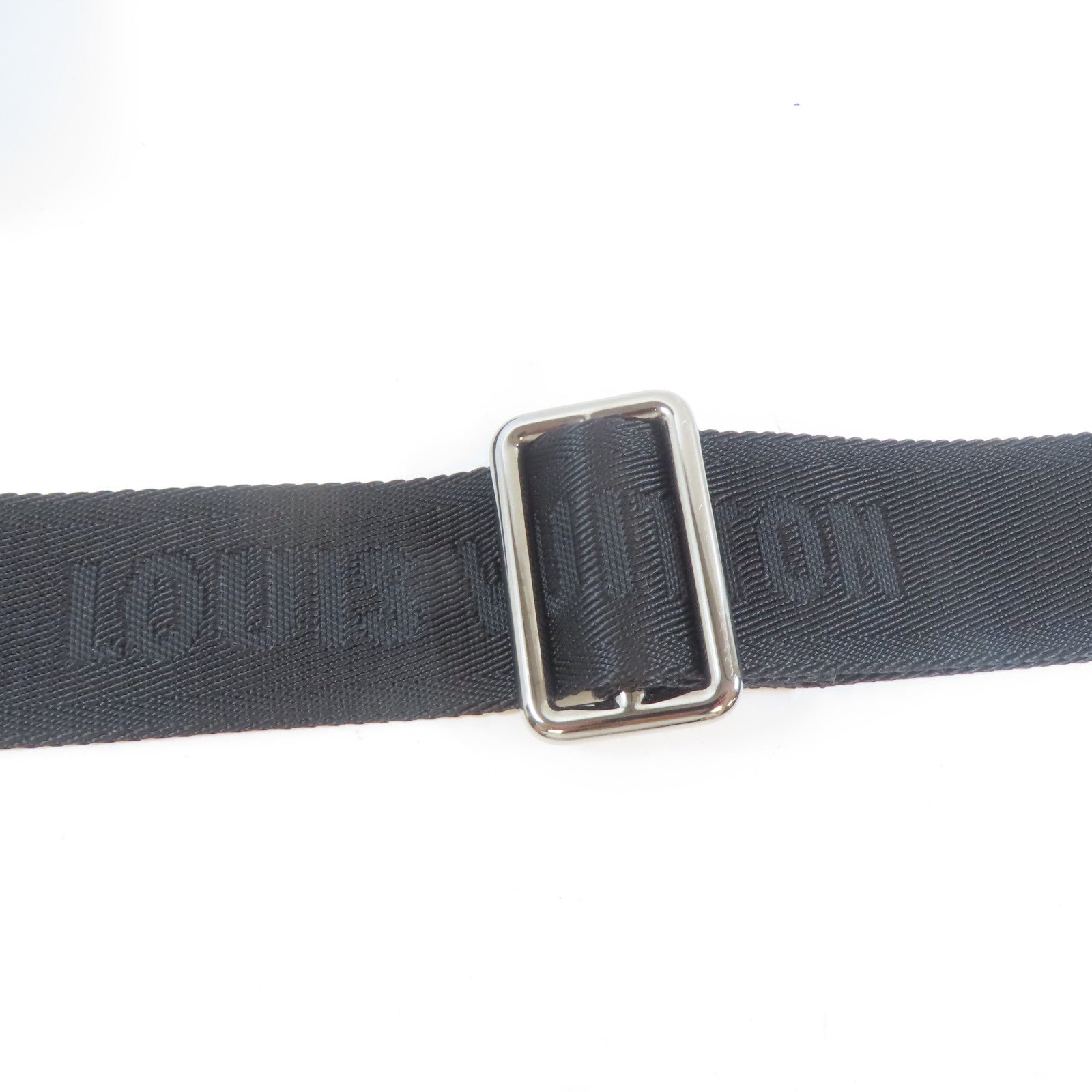 LOUIS VUITTON Monogram Eclipse Gaston銀扣肩背袋黑色