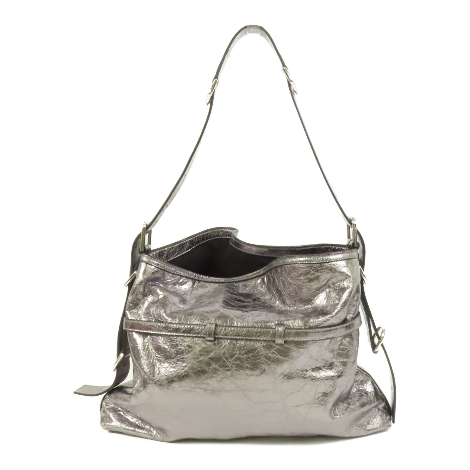 GIVENCHY 牛皮皮革Voyou MM銀扣肩背袋