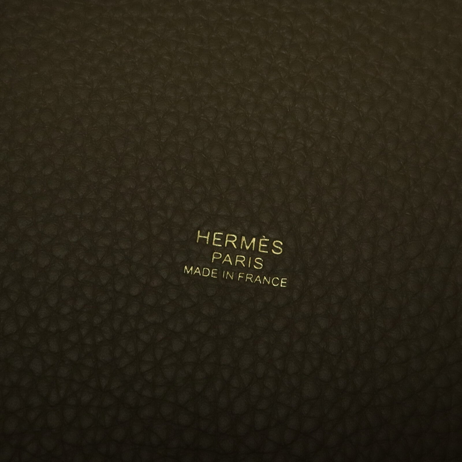 HERMES Clemence皮革Picotin MM手挽袋Etoupe