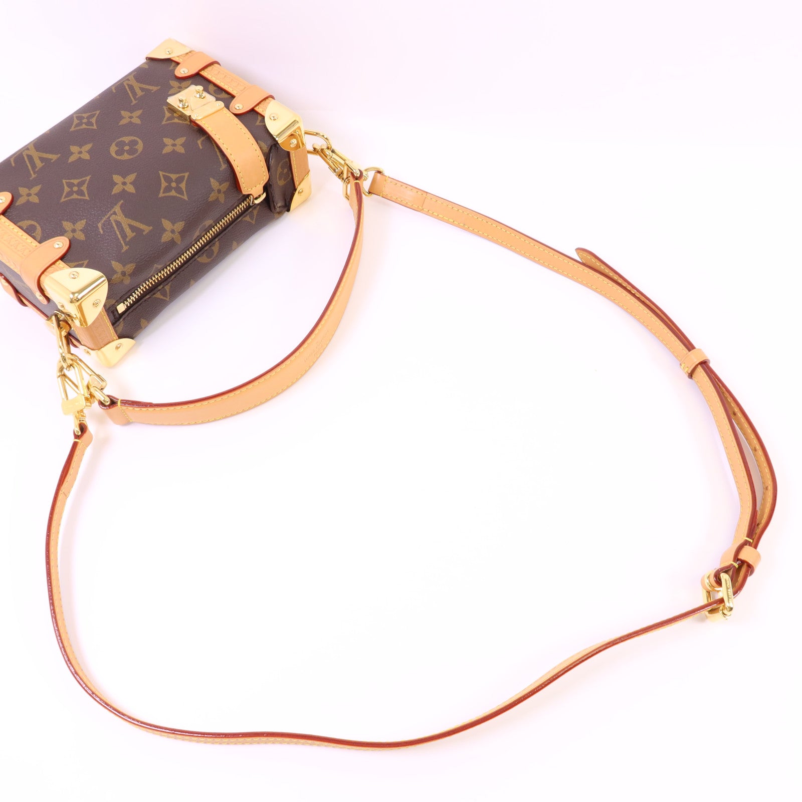 LOUIS VUITTON Monogram Side Trunk PM金扣手挽肩背兩用袋