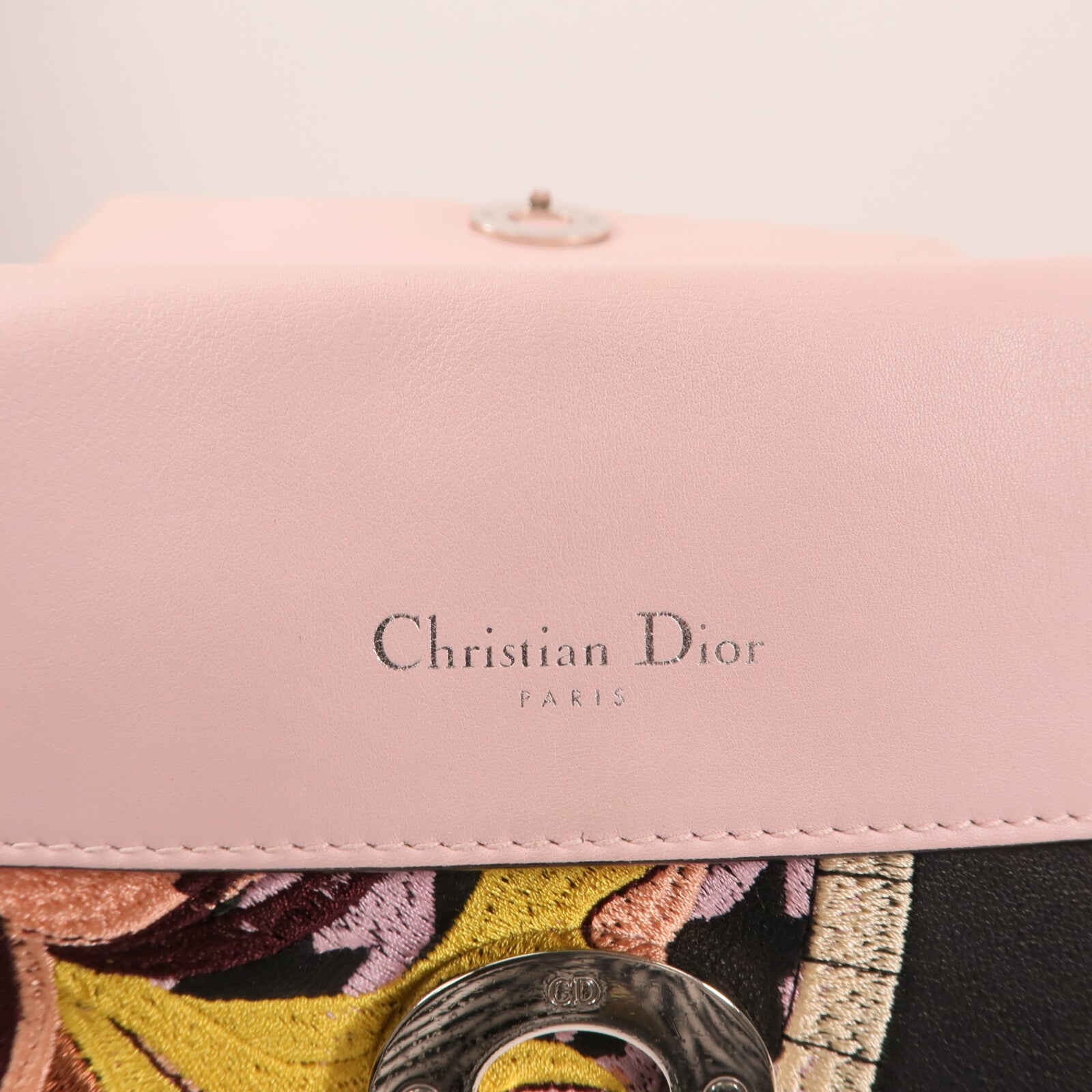 Dior 牛皮皮革Hand Bag銀扣手挽肩背兩用袋