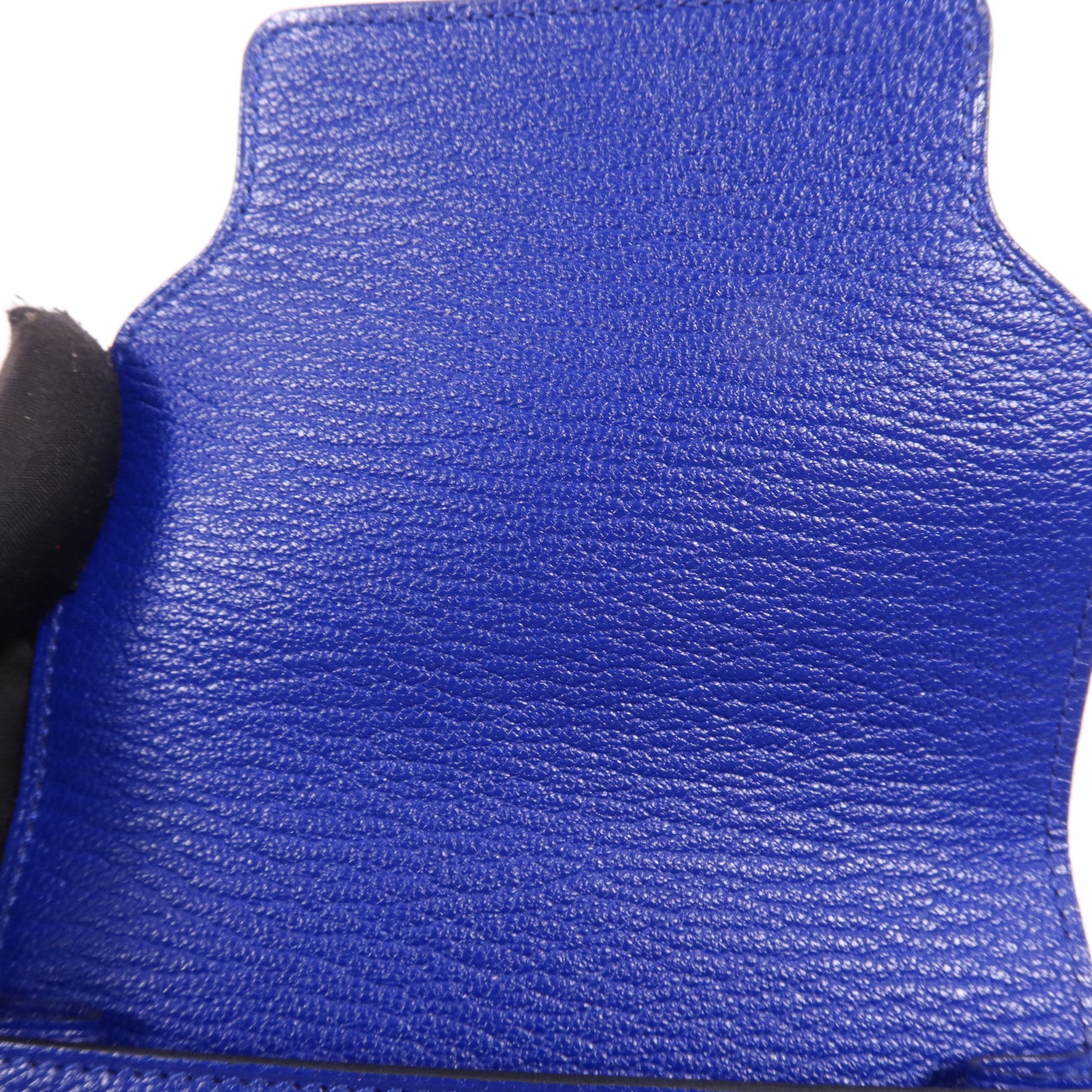 HERMES Chevre皮革Roulis Slim手拿包Bleu Electrique