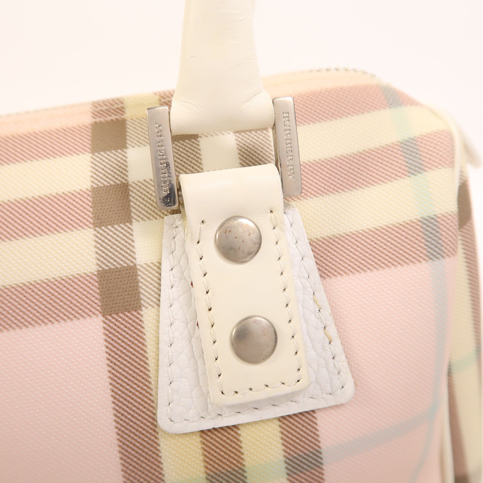 BURBERRY 塗層帆布Hand Bag銀扣手挽袋