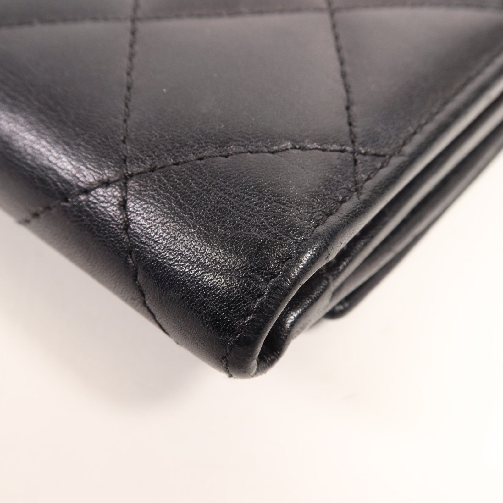 CHANEL 牛皮皮革Cambon Wallet銀扣錢包