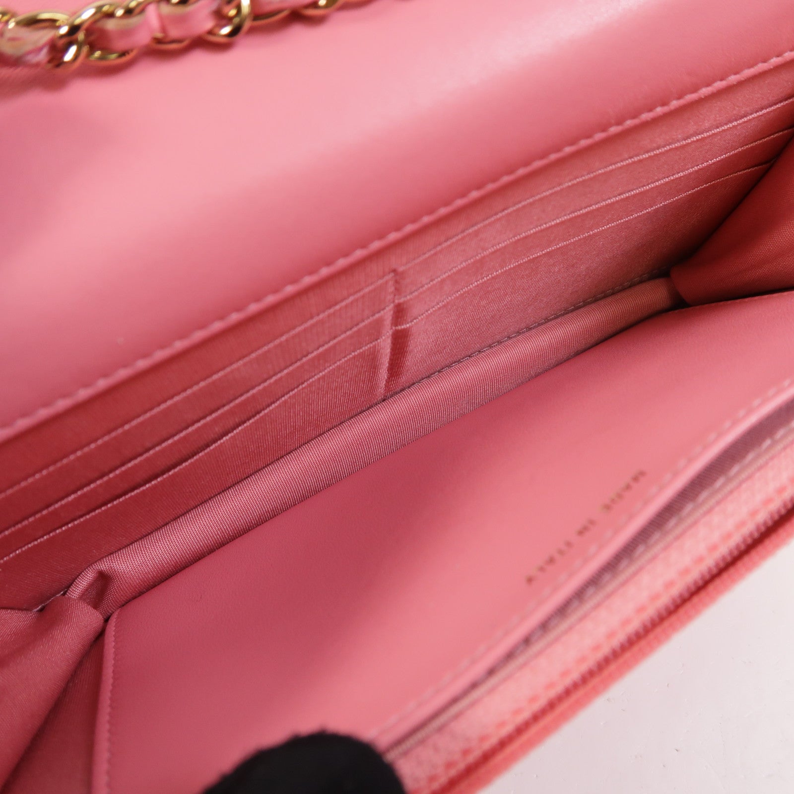 CHANEL 羊皮皮革WOC Wallet On Chain金扣鏈帶肩背袋
