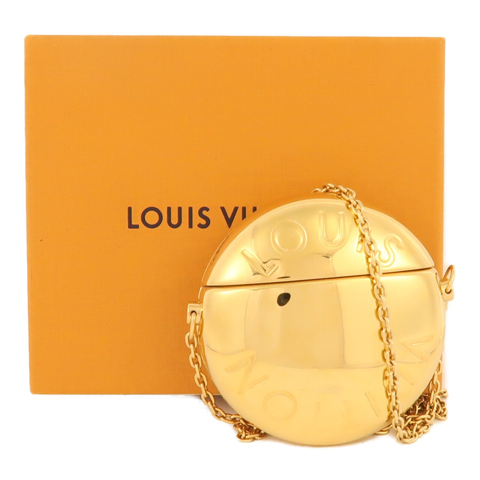 LOUIS VUITTON 金屬Airpop Case With Chain鏈帶耳機套