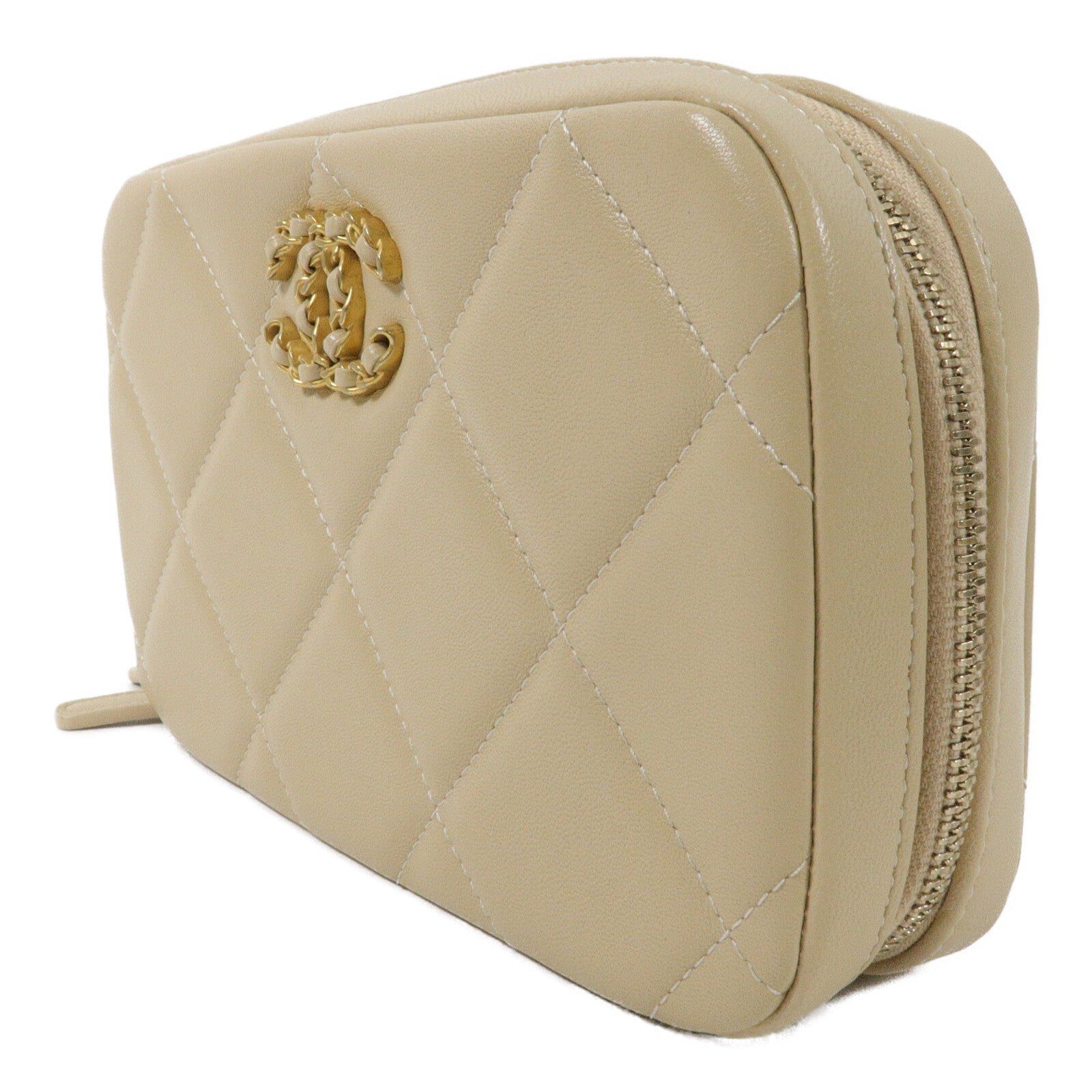 CHANEL 羊皮皮革Chanel 19 Phone Case With Chain鏈帶肩背袋
