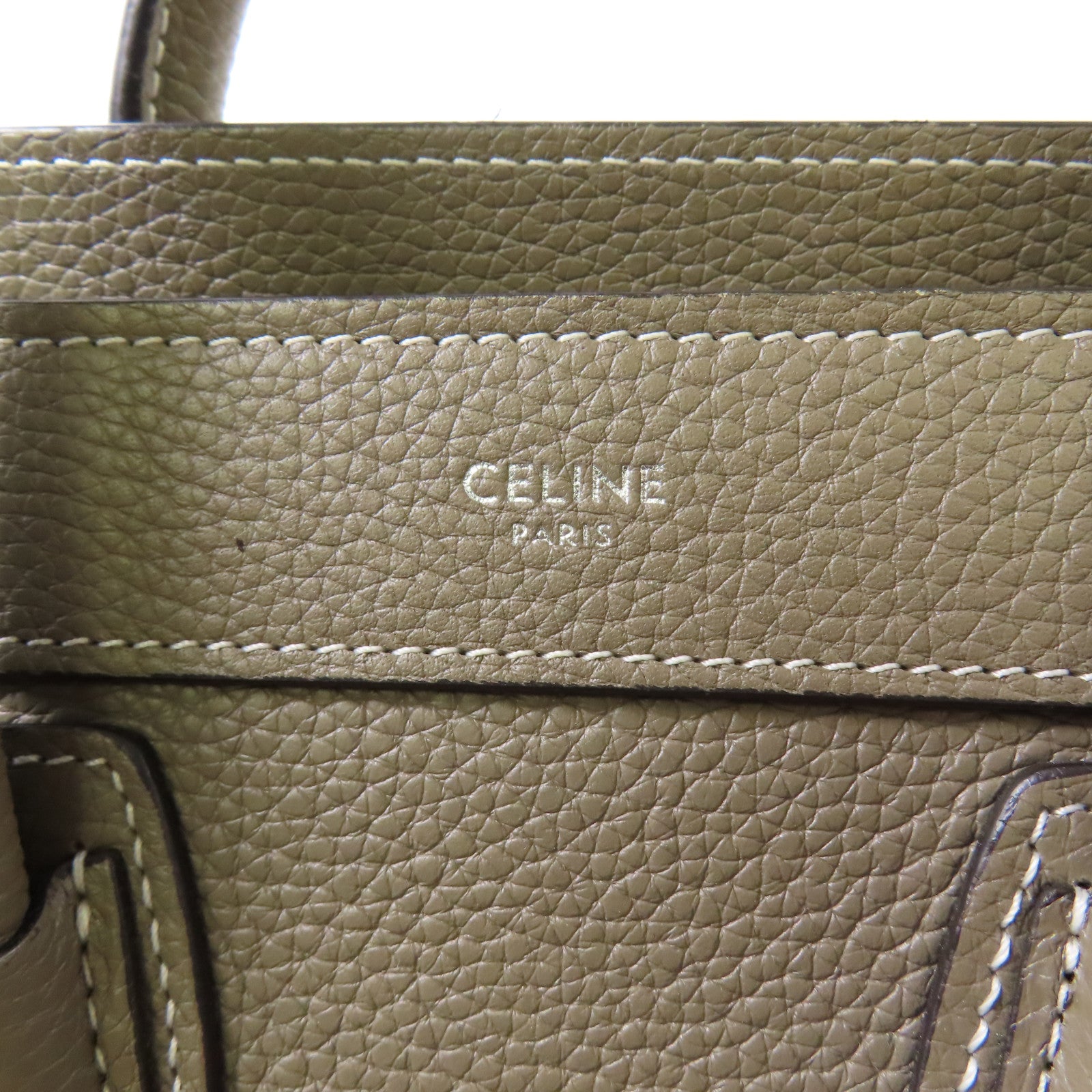 CELINE 牛皮皮革Luggage銀扣手挽肩背兩用袋