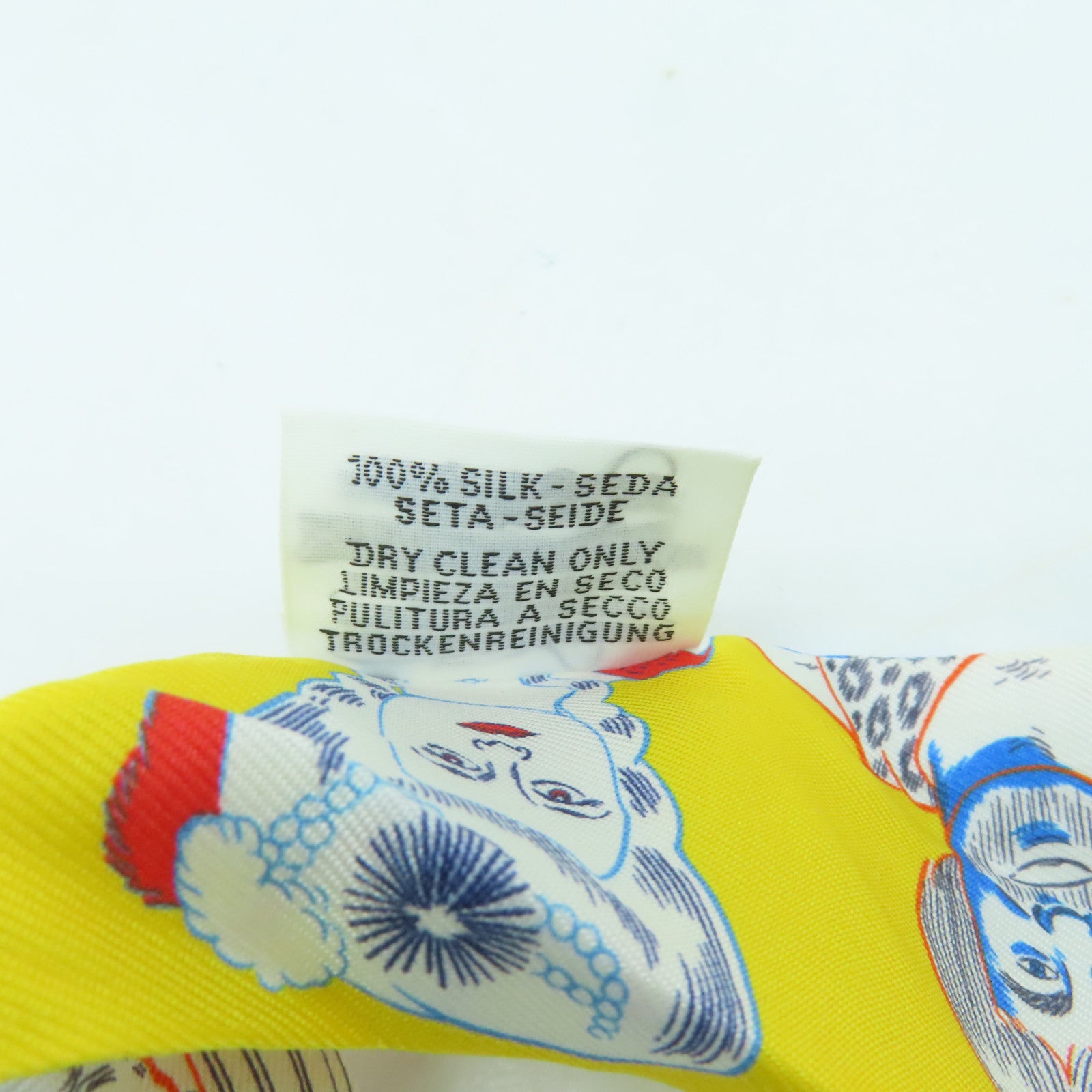 HERMES 【激減優惠】絲質Twilly絲巾黃色