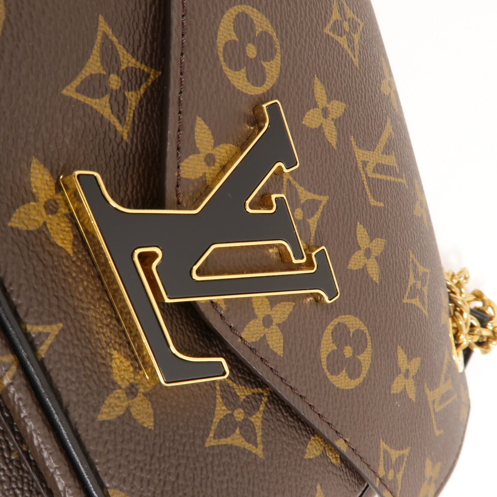 LOUIS VUITTON Monogram Passy金扣肩背袋棕色