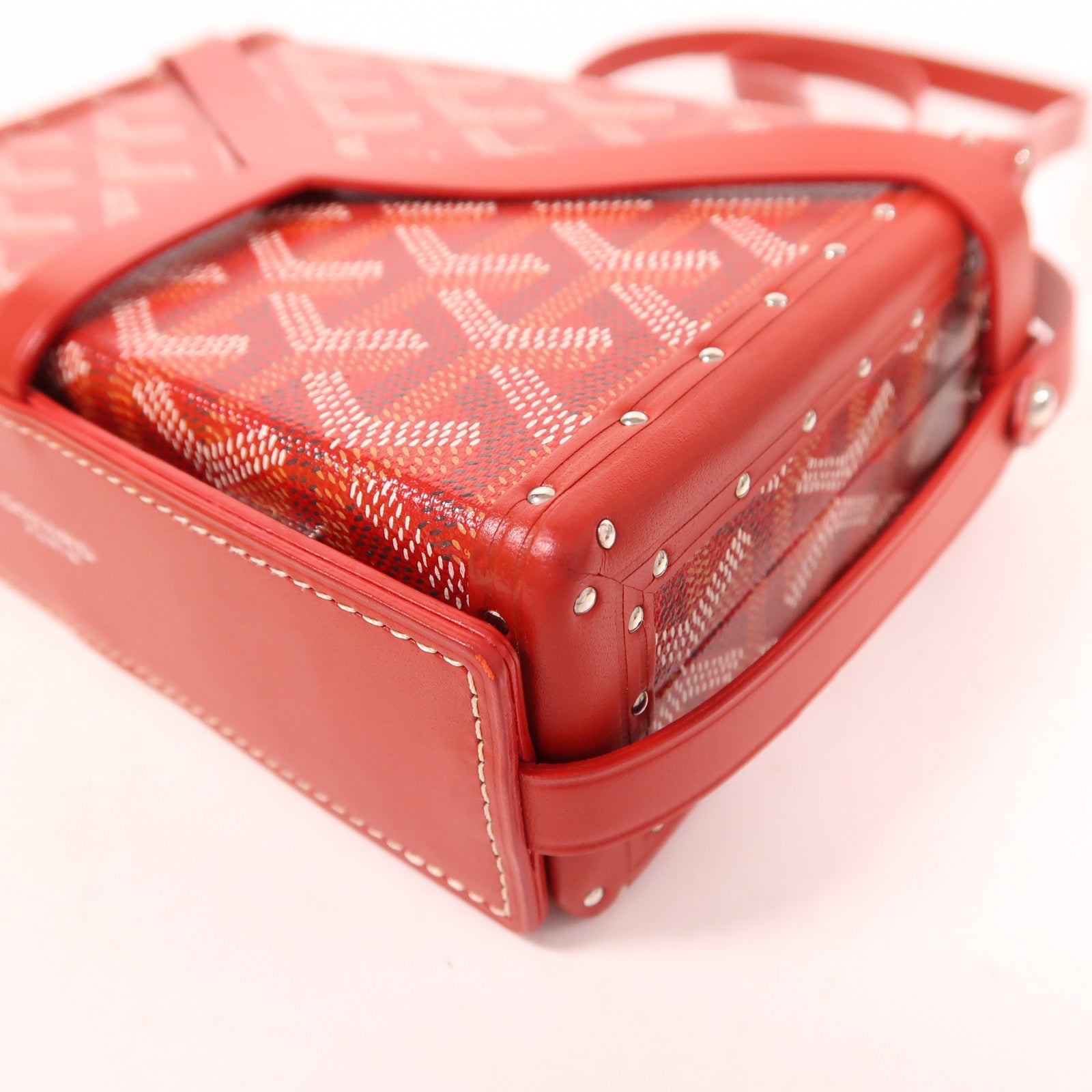 GOYARD 【激減優惠】塗層帆布Minaudiere Trunk銀扣肩背袋