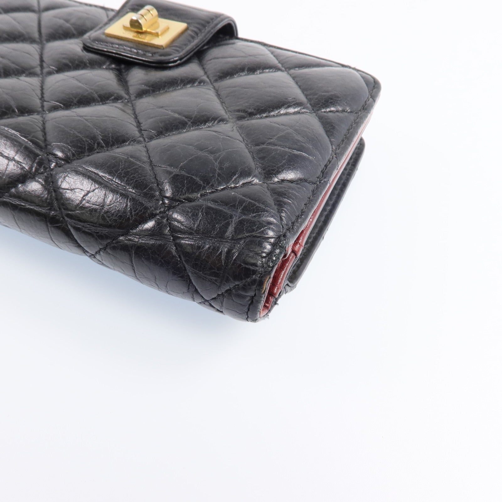 CHANEL 牛皮皮革2.55Wallet金扣錢包