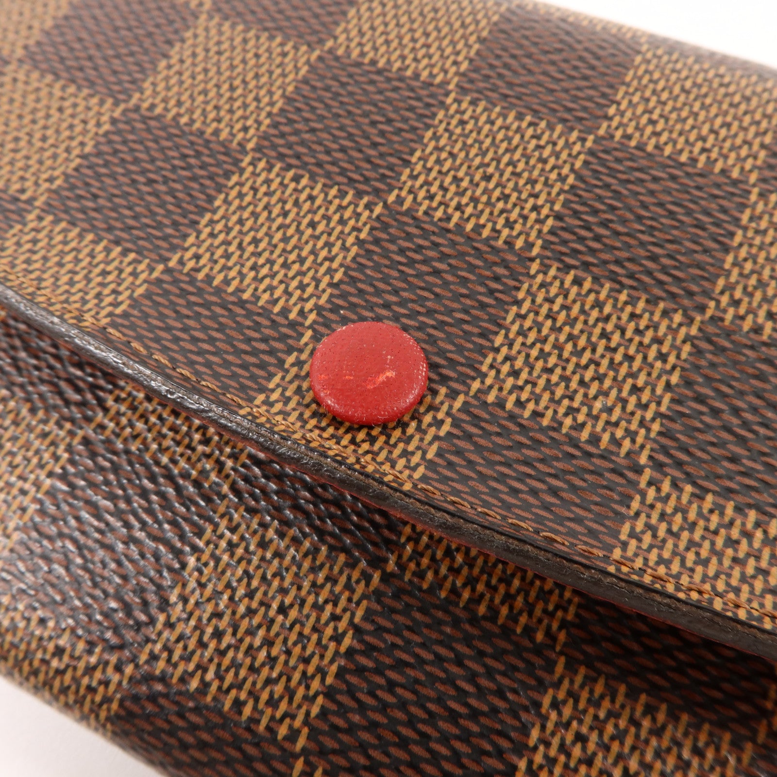 LOUIS VUITTON Damier Portefeuille Emilie Long Wallet金扣長錢包