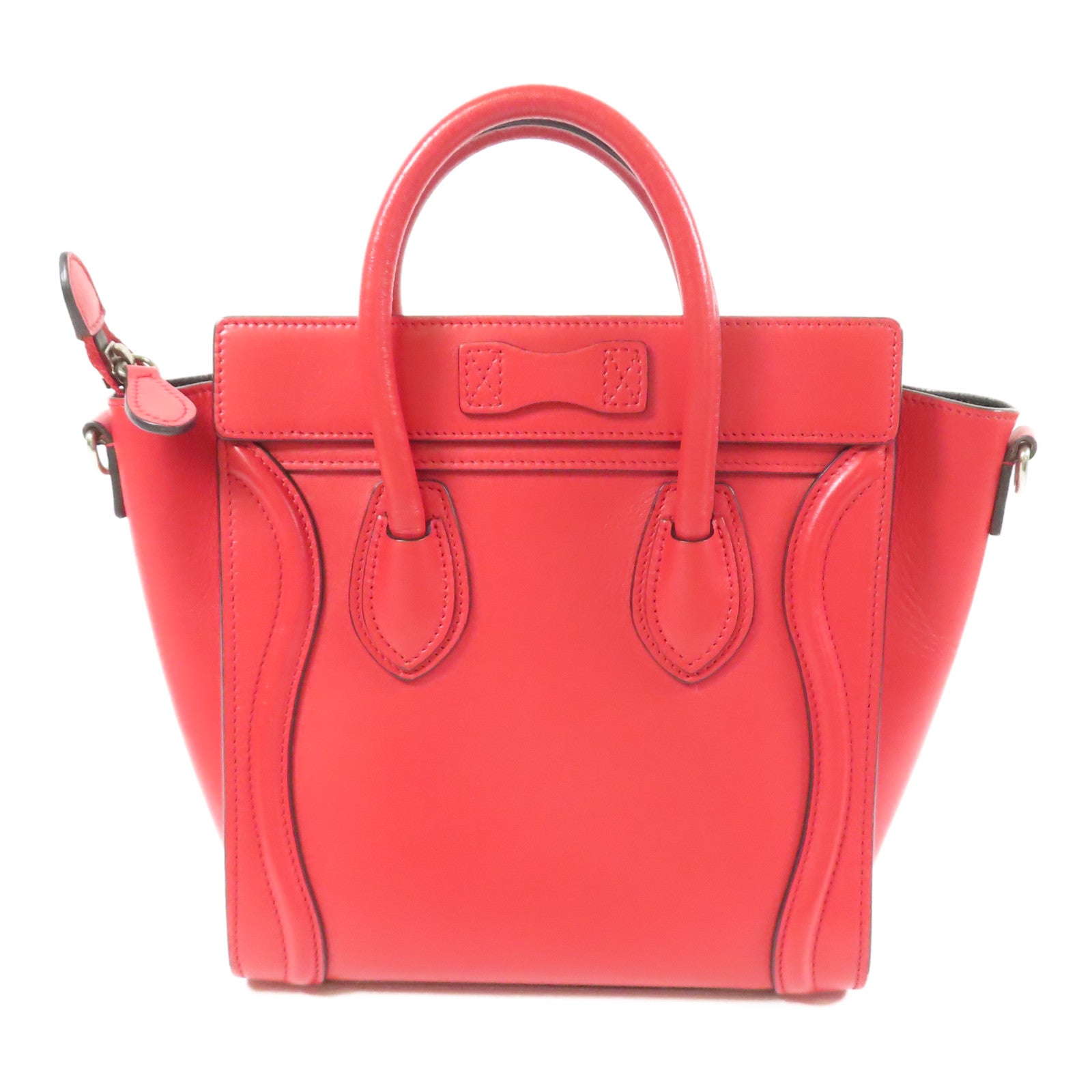 CELINE 牛皮皮革Nano Luggage銀扣手挽肩背兩用袋