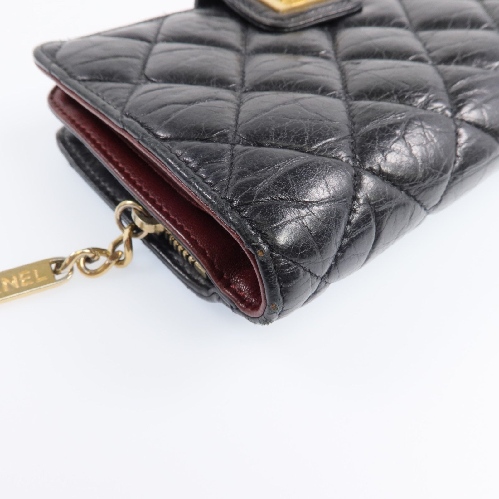 CHANEL 牛皮皮革2.55Wallet金扣錢包