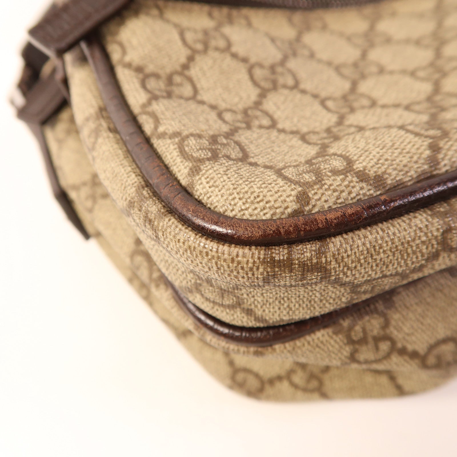 GUCCI GG SHW Shoulder Bag 114531 PVC Coated Canvas Brown