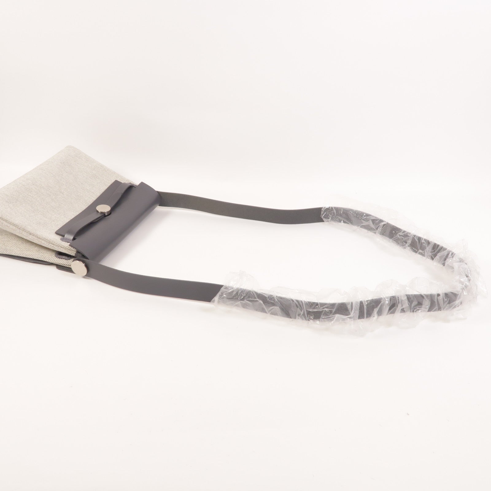 HERMES Toile H帆布Mini Herbag肩背袋Ardoise