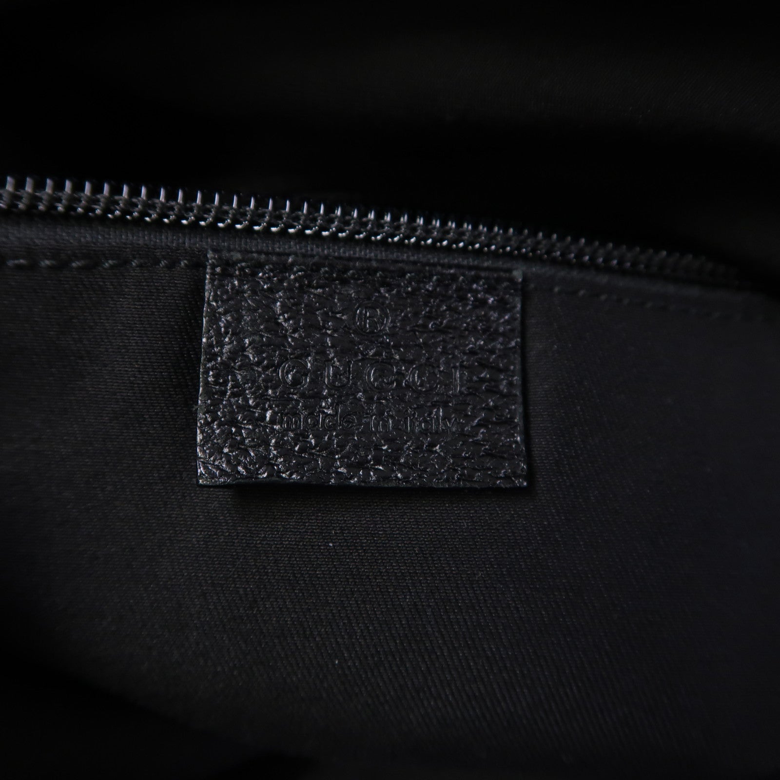 GUCCI 帆布Shoulder Boston Bag銀扣波士頓包黑色