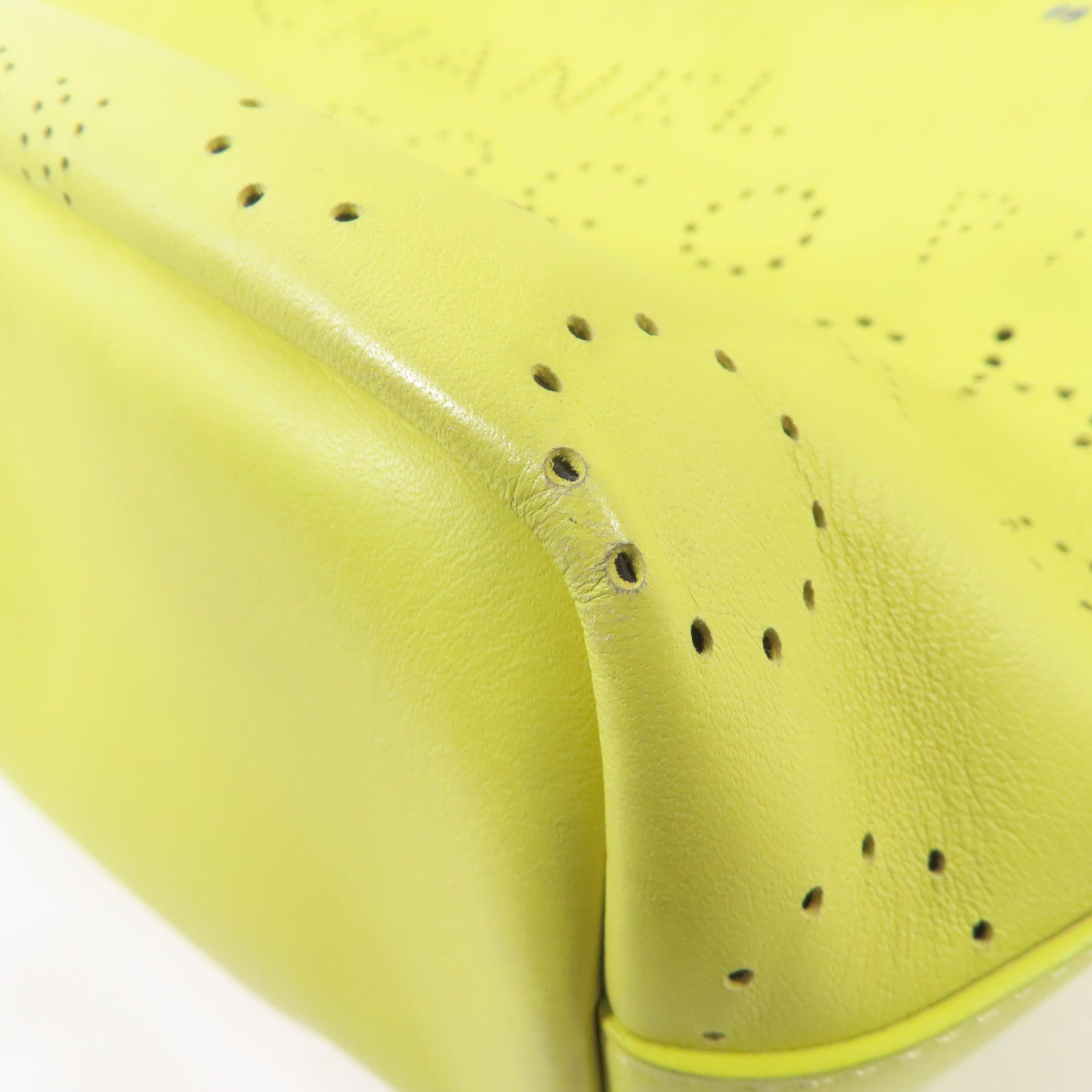 CHANEL CC SHW 2 Way Shoulder Tote Bag Calfskin Leather Yellow