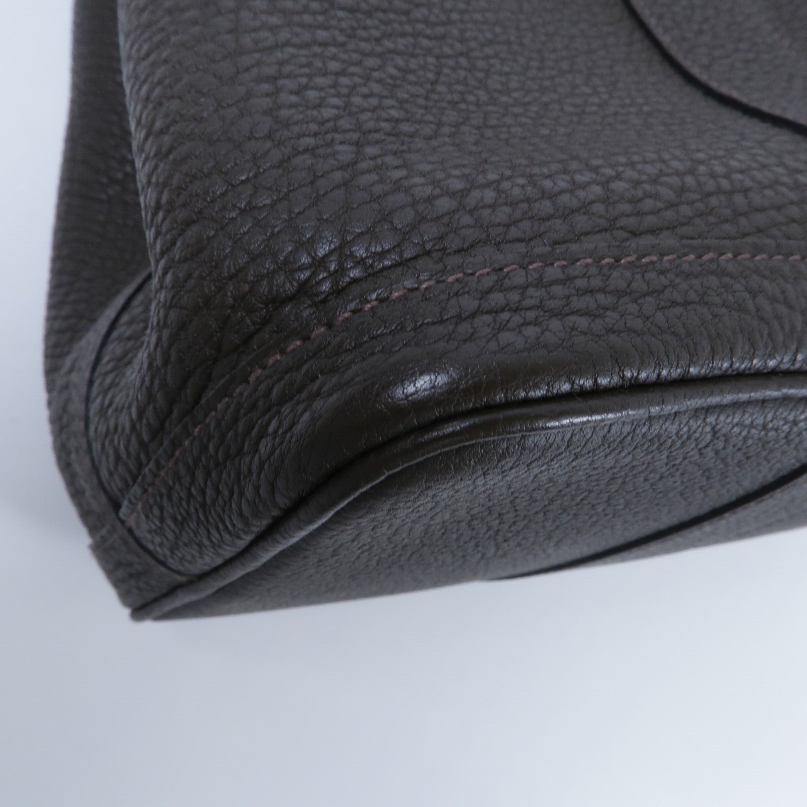 HERMES Negonda皮革Garden Party PM手挽袋Chocolat