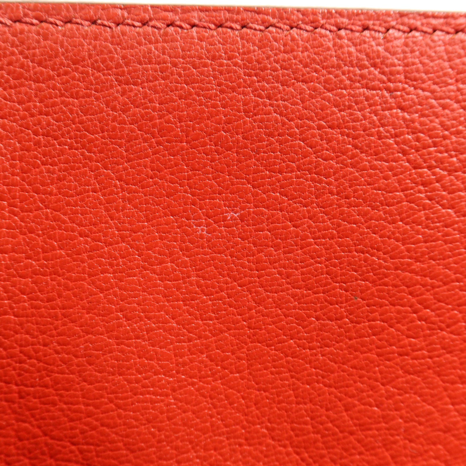 HERMES Clemence皮革Kelly 32銀扣手挽肩背兩用袋Rouge Casaque