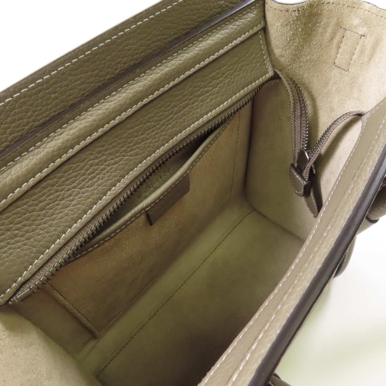 CELINE 牛皮皮革Luggage銀扣手挽肩背兩用袋