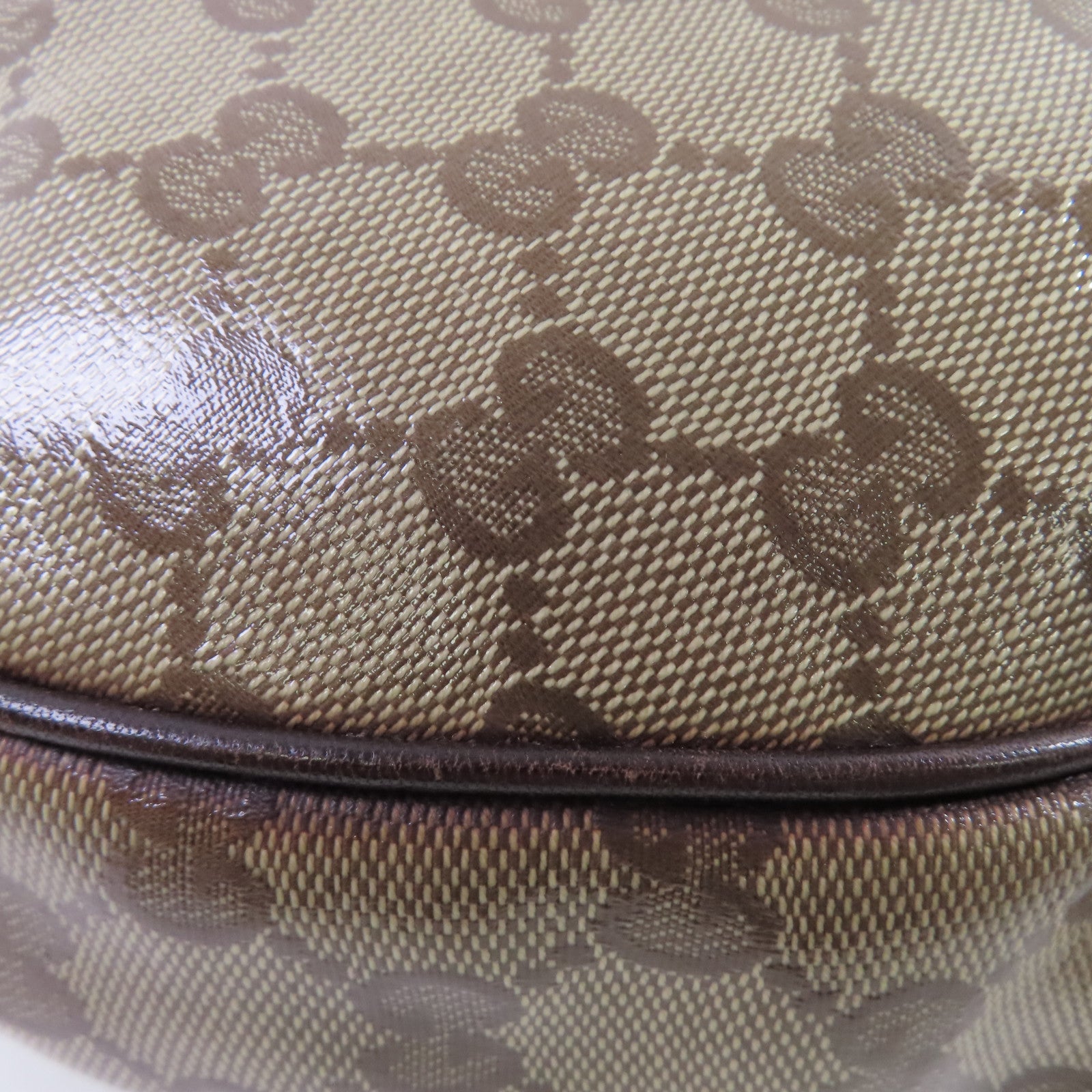 GUCCI 【激減優惠】塗層帆布Duchessa Shoulder Bag金扣肩背袋啡色