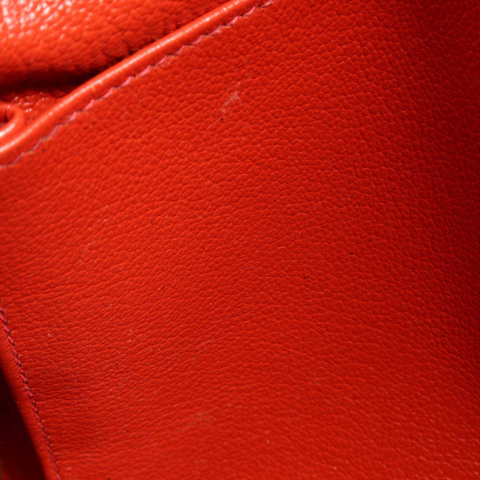 HERMES Clemence皮革Kelly 32銀扣手挽肩背兩用袋Rouge Casaque