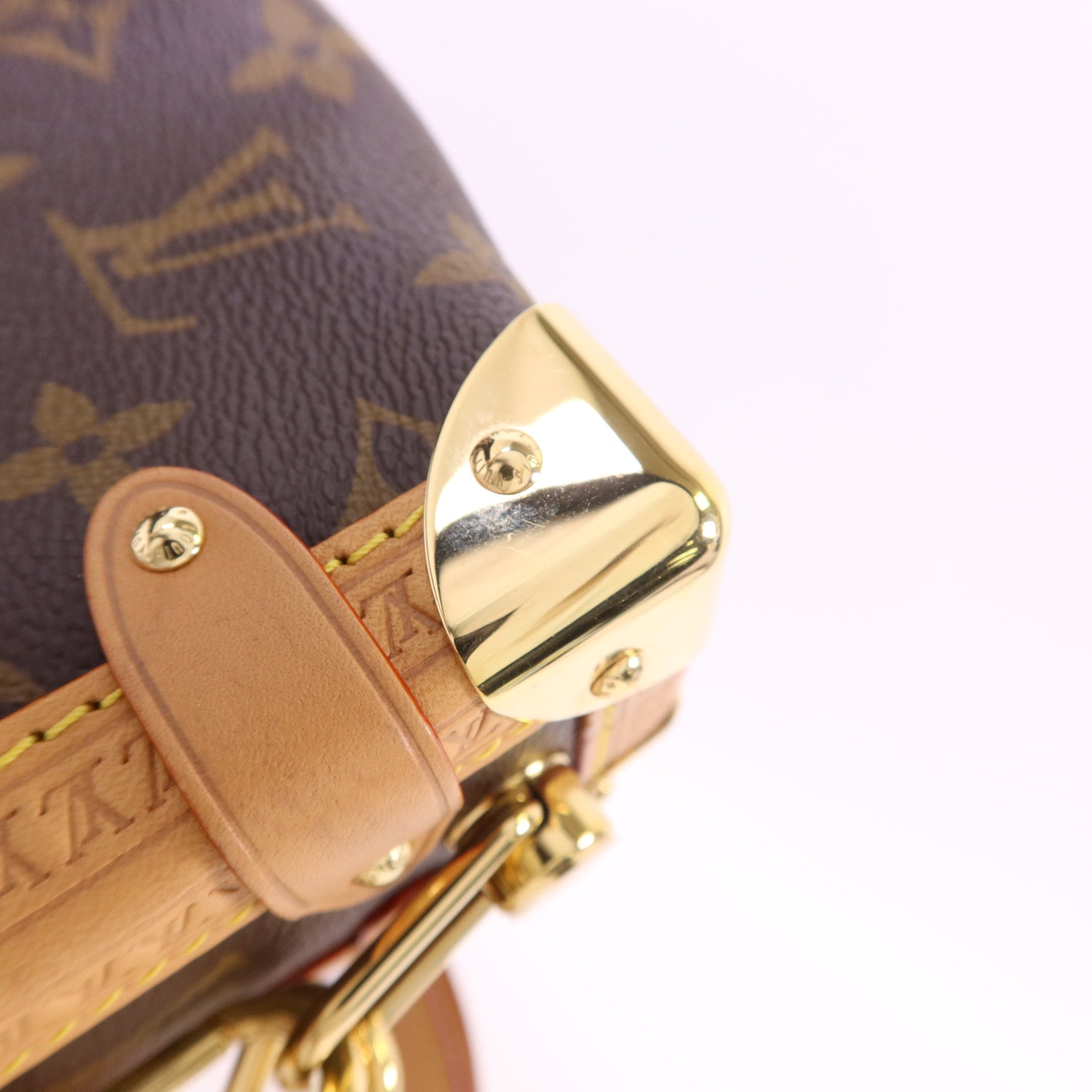 LOUIS VUITTON Monogram Side Trunk PM金扣手挽肩背兩用袋