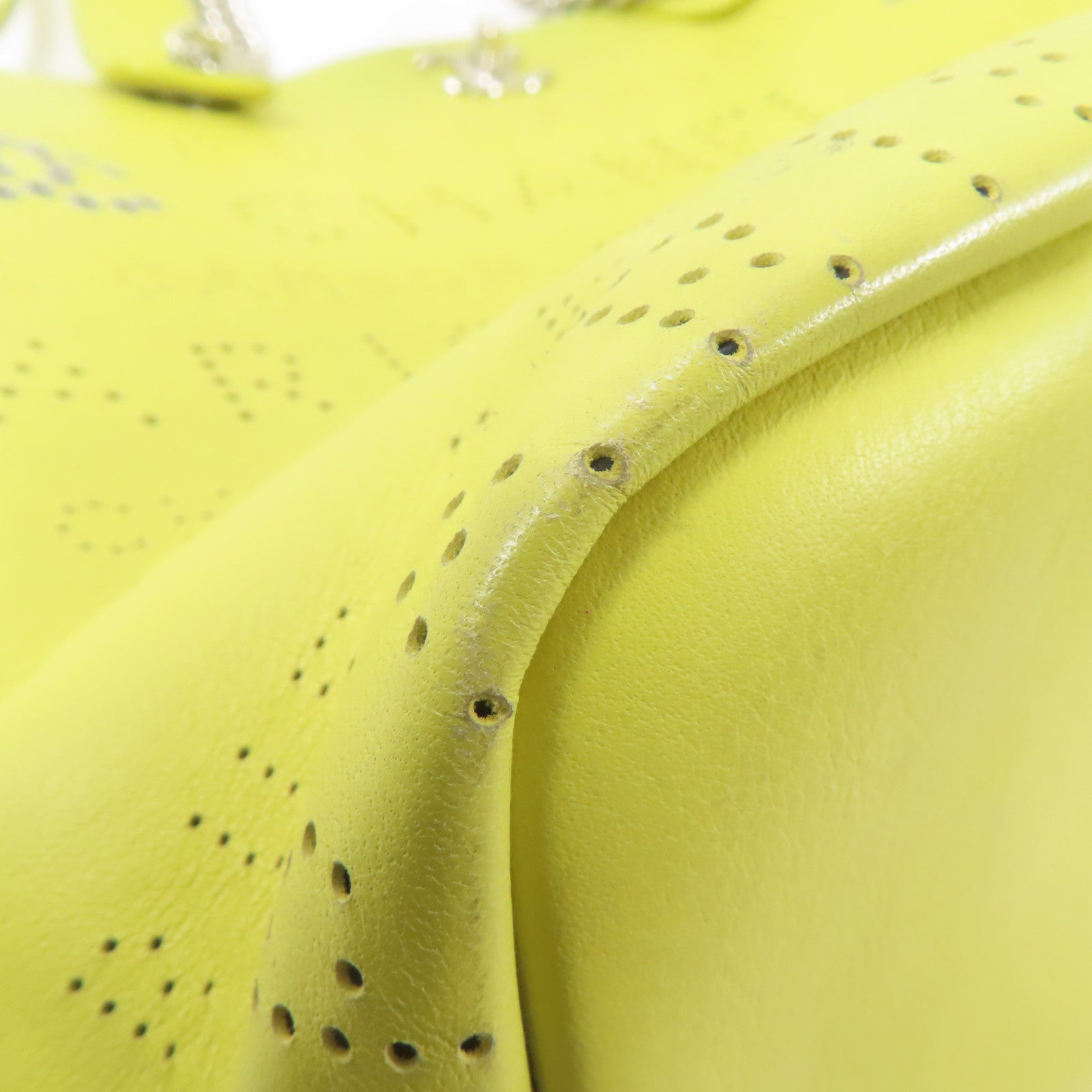 CHANEL CC SHW 2 Way Shoulder Tote Bag Calfskin Leather Yellow
